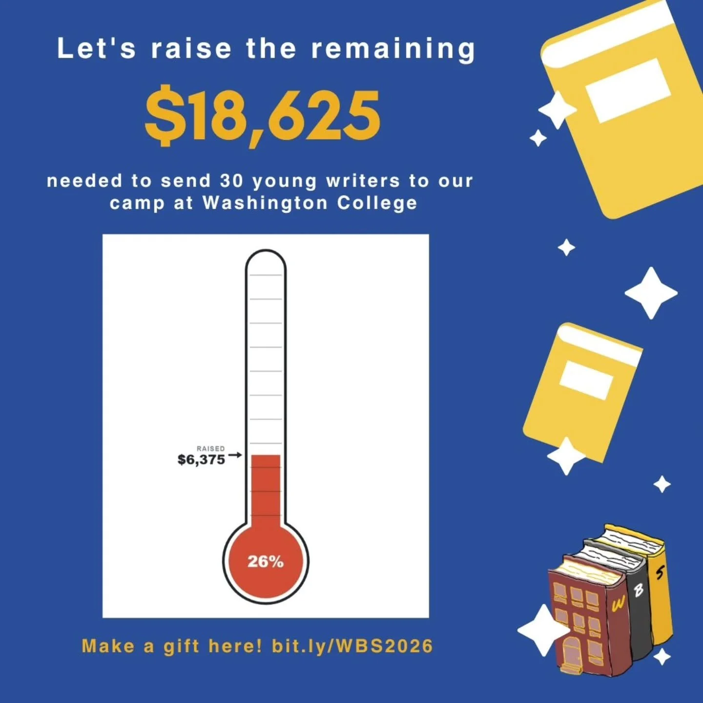 We're a quarter of the way there!

Make your gift via the link in bio ✏️