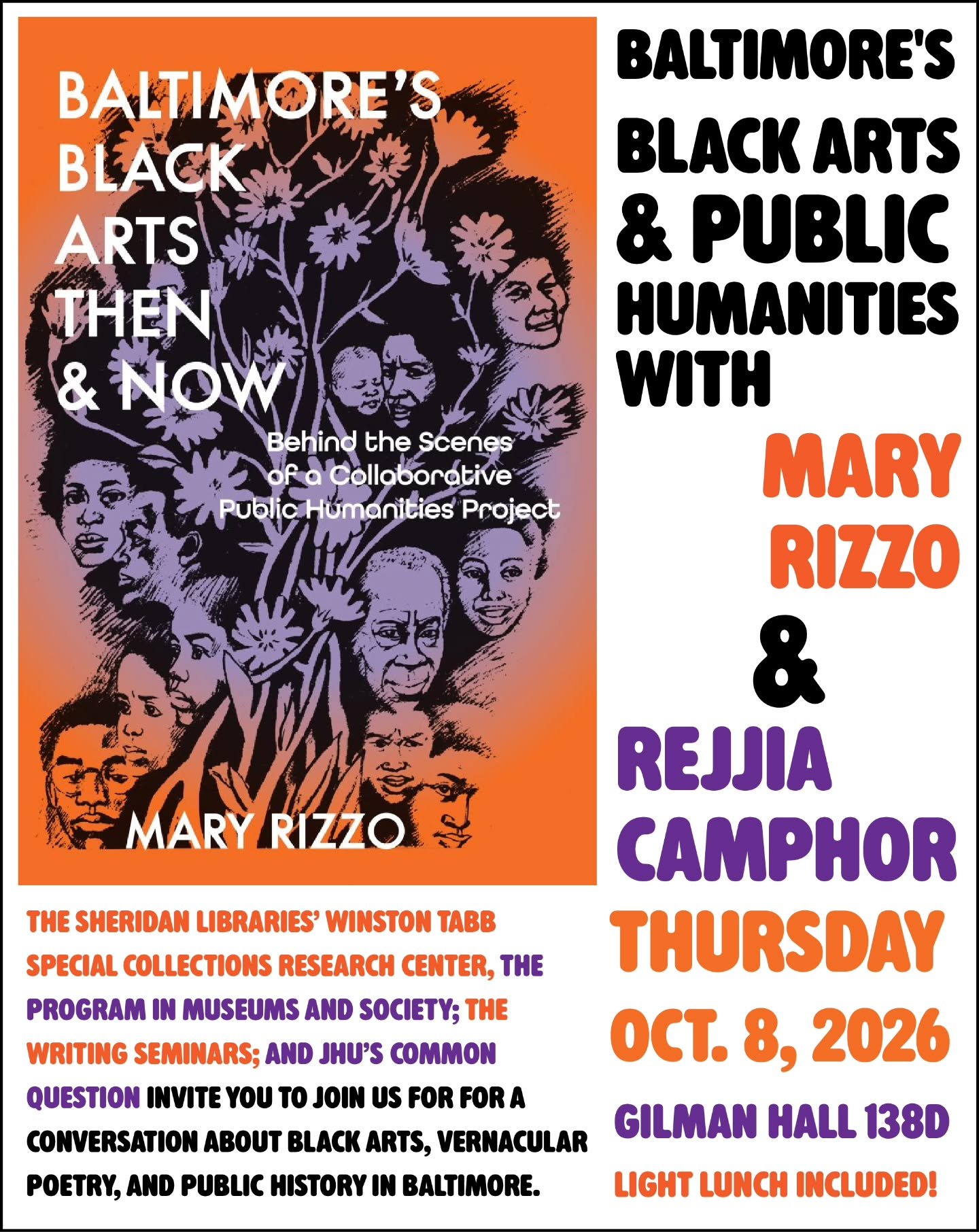 THURSDAY! Don't miss this event featuring WBS's @rejjiacamphor and @rizzogyrl of @rutgersnewarkofficial, founders of @chicory_baltimore.

--- 
via @jhu_cq 

This Thursday, the Winston Tabb Special Collections Research Center will host a conversation 
