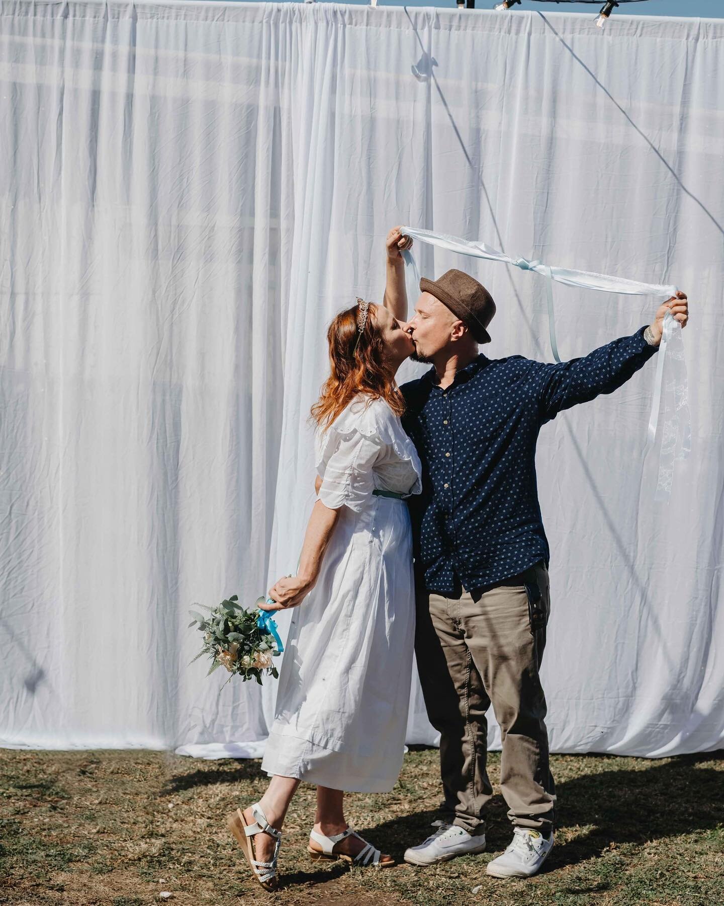 Nestled at the base of a State Forest, Bron and Jamie eloped on Saturday in their way.  In their backyard with their two kids two dogs, chickens and a gathering of family.  Congratulations guys and thanks for having me capture your gorgeous day. ❤️❤️