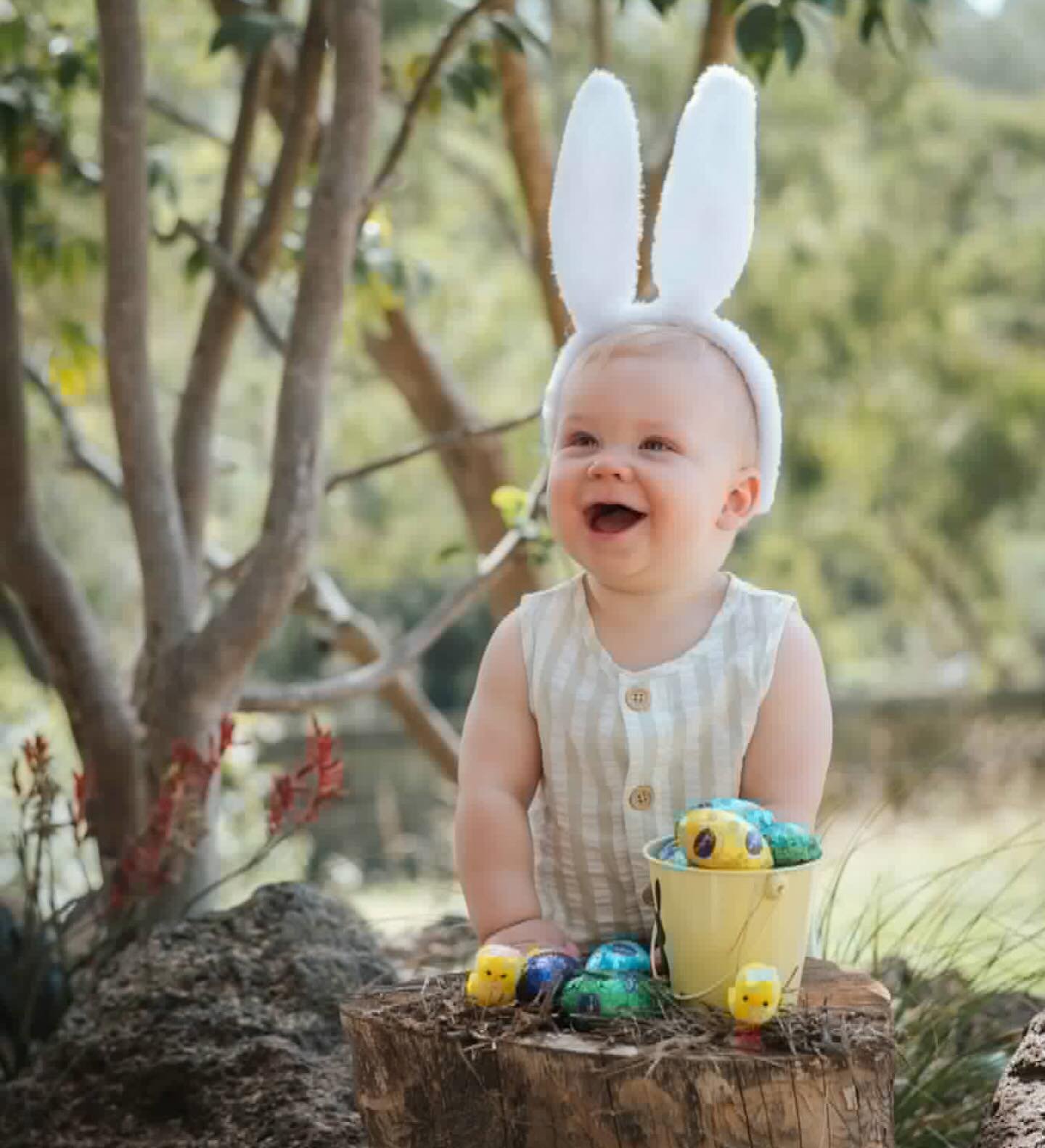 The cutest little Easter bunny I ever did see.  Our little grandson Beau ❤️❤️🐇🐇🐇. Happy Easter everyone xxx. 

@tiziamayphotography