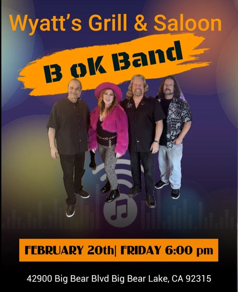 @wyatts.bigbear this Friday!
Be Okay! 
Great food, Live Music and Dancing!