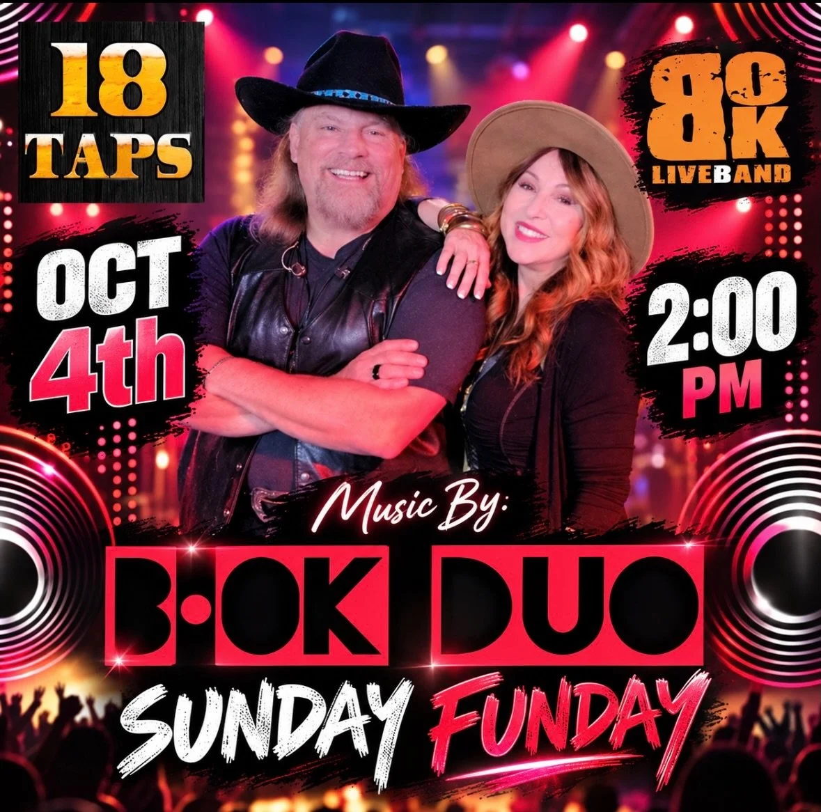 @18_taps_tavern  Sunday, October 4th
B&bull;OK DUO