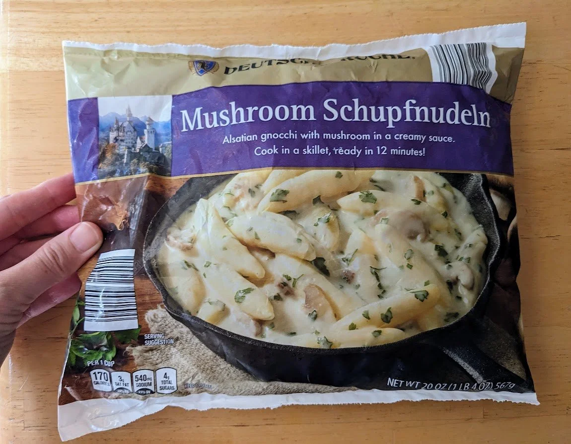 Aldi Mushroom Schupfnudeln (Deutsche Küche) Review — SnarkleSauce on Wry