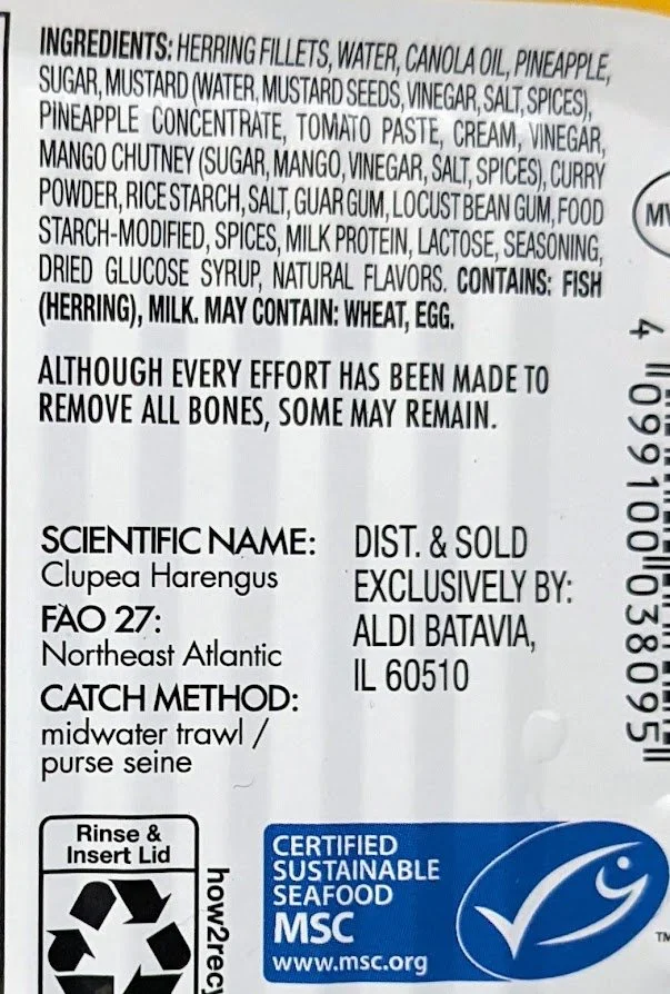 Aldi Herring Fillets (Deutsche Küche) Review Ingredients Price