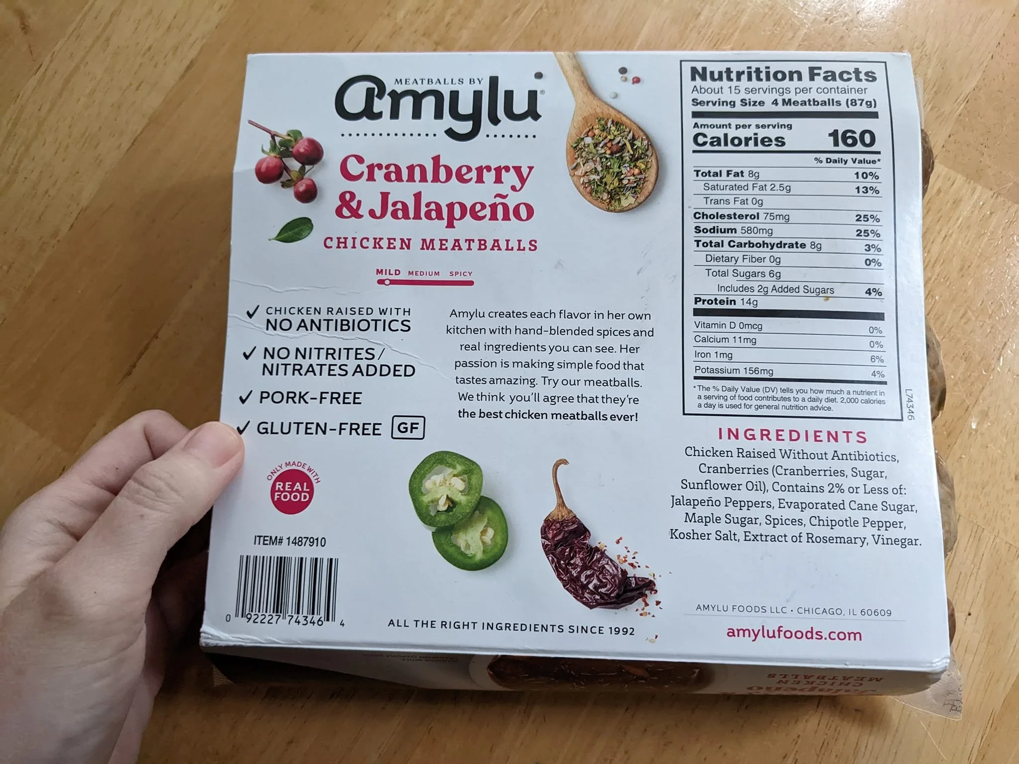 Amylu Cranberry Jalapeno Chicken Meatballs Review Ingredients Price