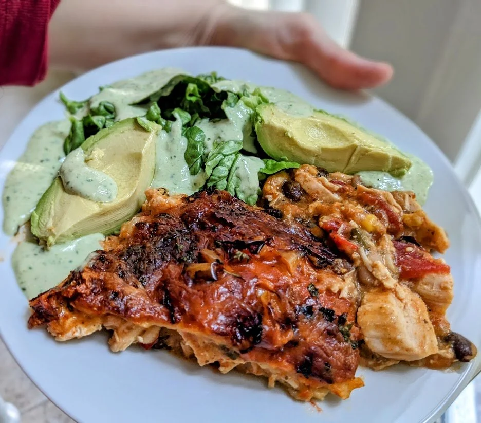 Costco Deli Enchilada Bake Review Ingredients Price Servings