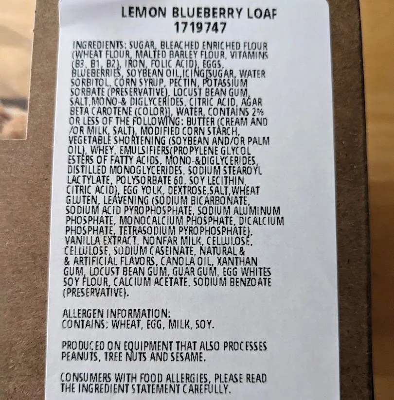 Costco Lemon Blueberry Loaf Review Ingredients Price Servings