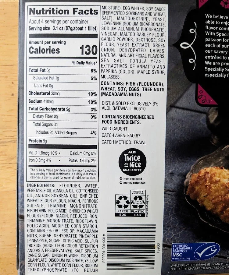 Aldi Macadamia Crusted Flounder (Specially Selected) Review