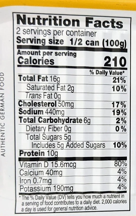 Aldi Herring Fillets (Deutsche Küche) Review Ingredients Price Nutrition Facts — Snarkle