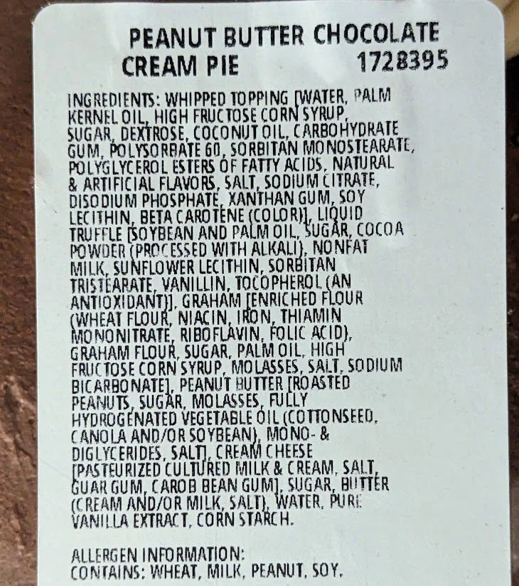 Costco Peanut Butter Chocolate Cream Pie Review Ingredients Price