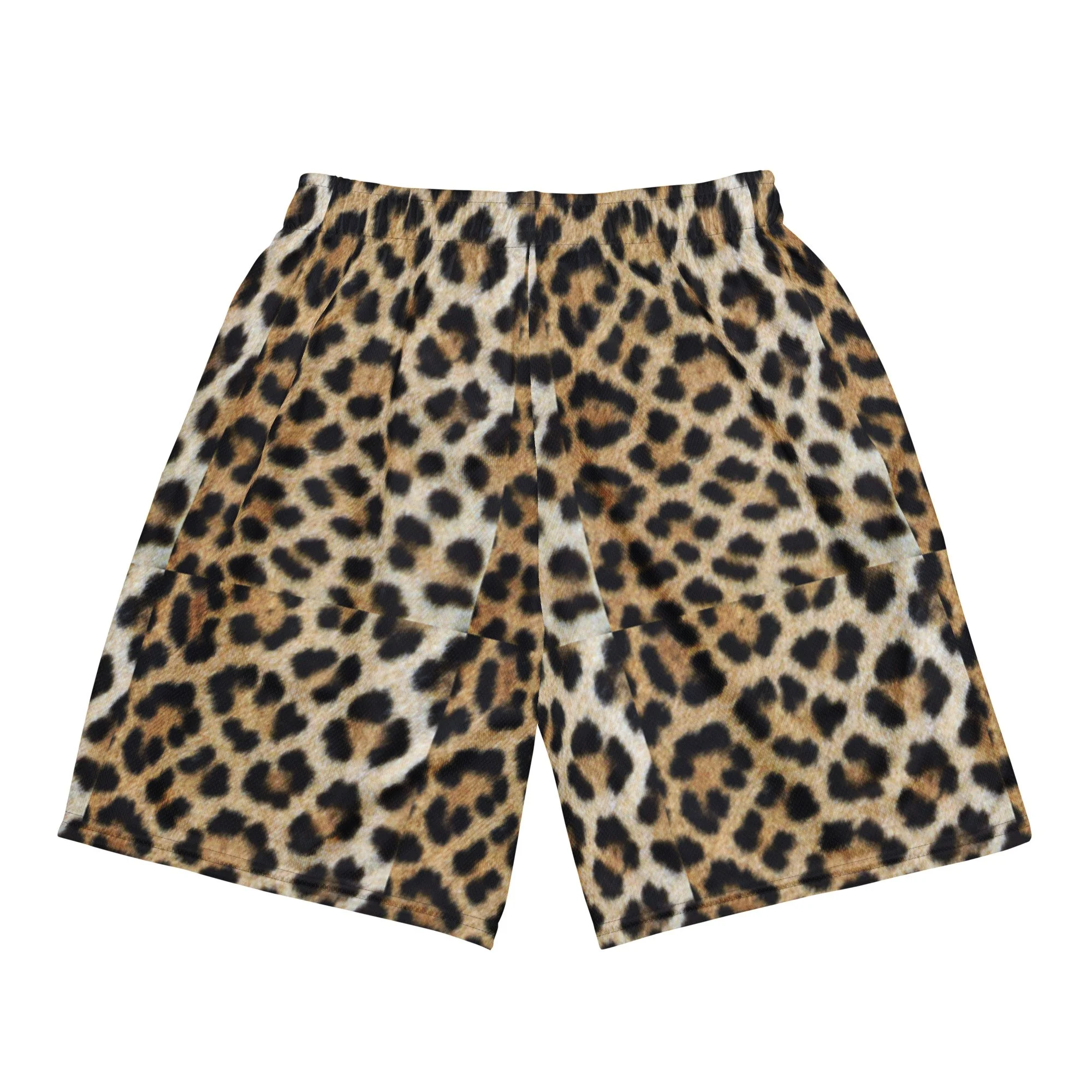 Rage Frenzy Logo Cheetah Basketball Shorts (White) - Back.jpg