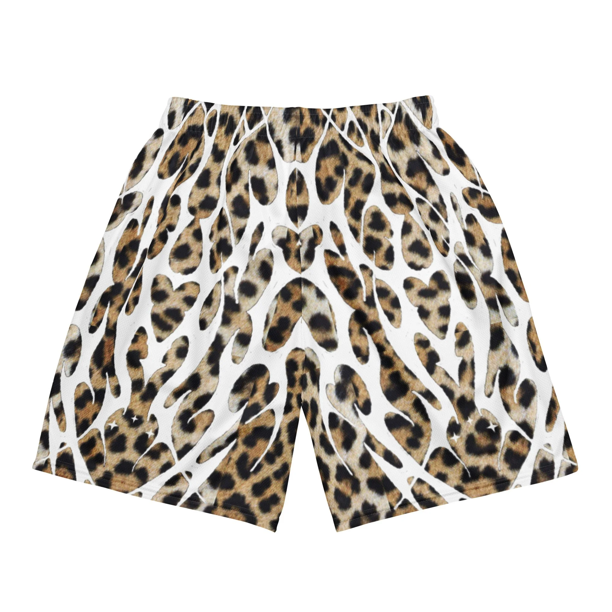 Rage Thrashed Cheetah Basketball Shorts (White) - Back.jpg