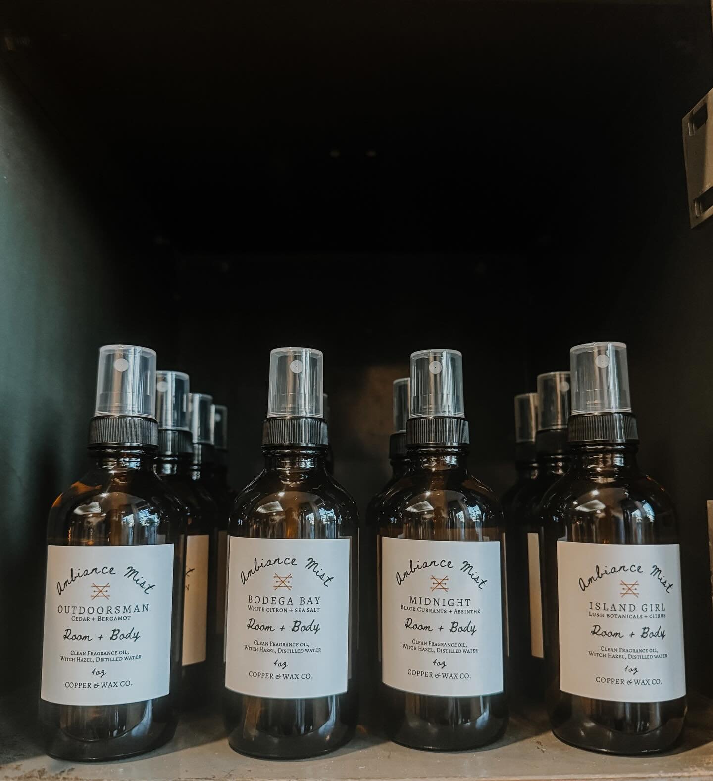 Ambiance Mists✨

Stocking stuffer ideas! Perfect for those who like to enjoy home fragrance sans the flame! 💫

🌿Long-lasting + made with clean ingredients. Use as Room Spray, Body Spray, or Linen Mist!

Copperwaxco.com