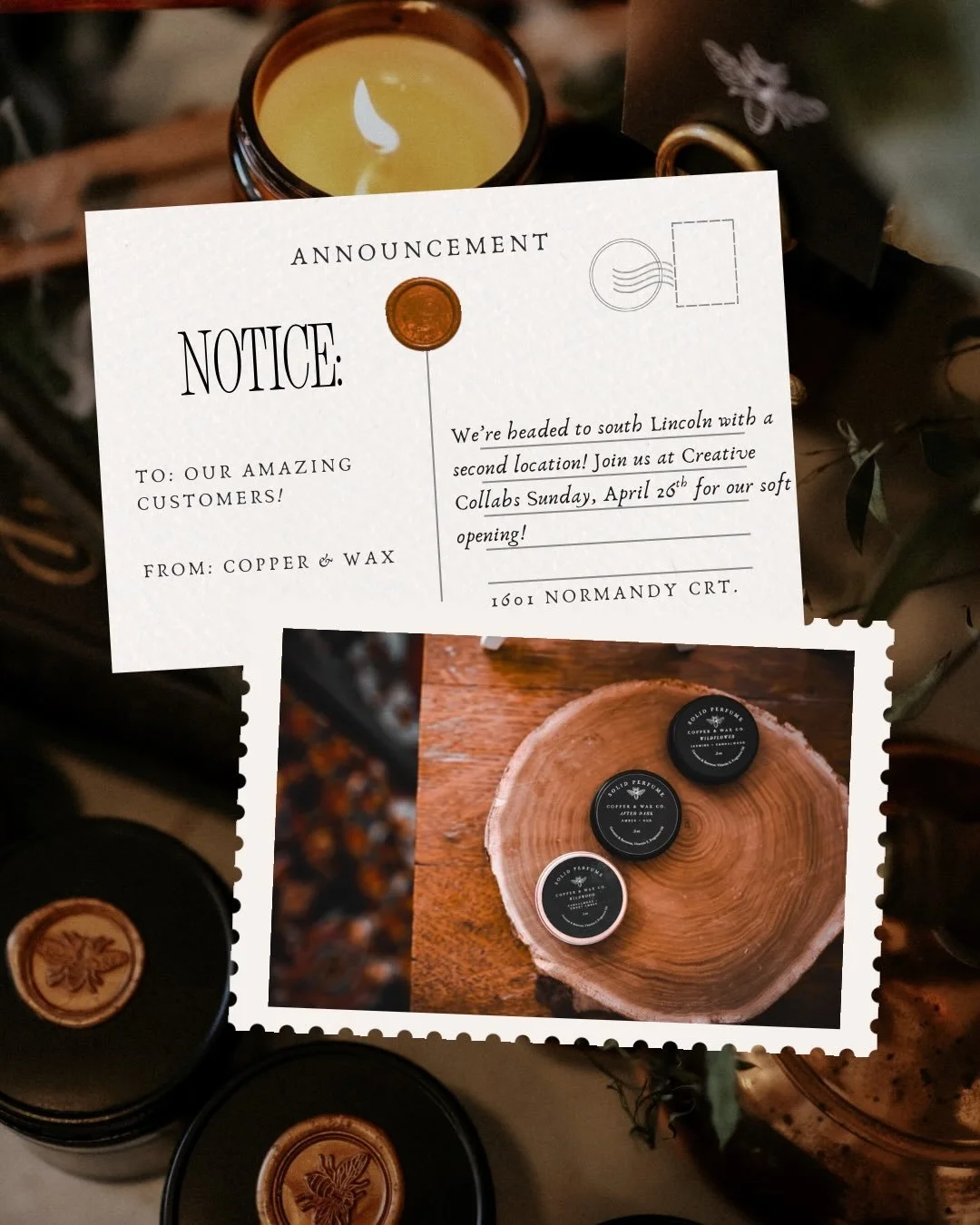 📰The day has come to finally share our big news! 

We will be adding another location inside @creativecollabsne in south LNK! 🎉

🕯️We&rsquo;re so exited to have our handmade products stocked just off 16th &amp; Old Cheney along with some other ama