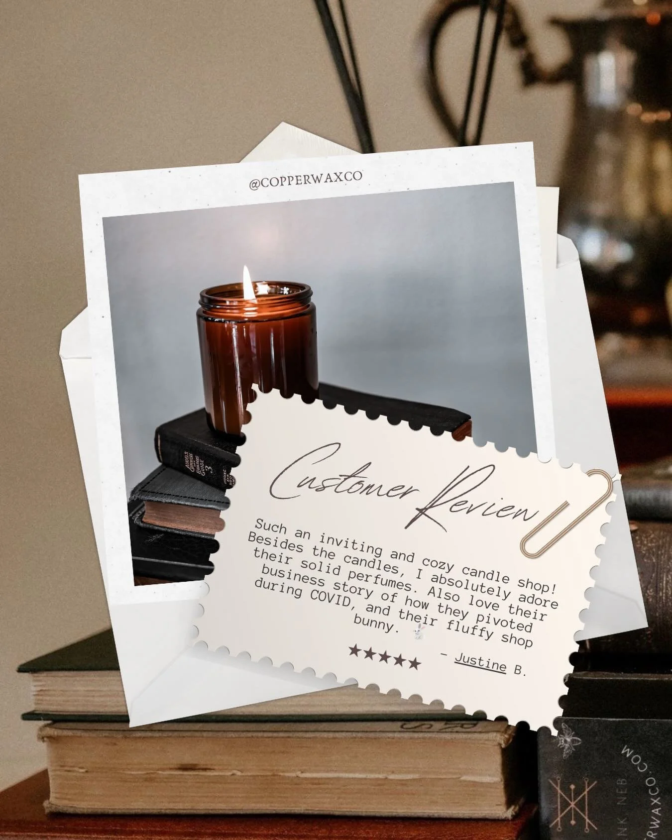 🌟🌟🌟🌟🌟 

Thank you Justine for the wonderful review! We truly appreciate each of you who take the time to talk about our small business. 🧡 

#gratitude 
#smallbizlife 
#lnknebraska 
#candleshop
#thankyou