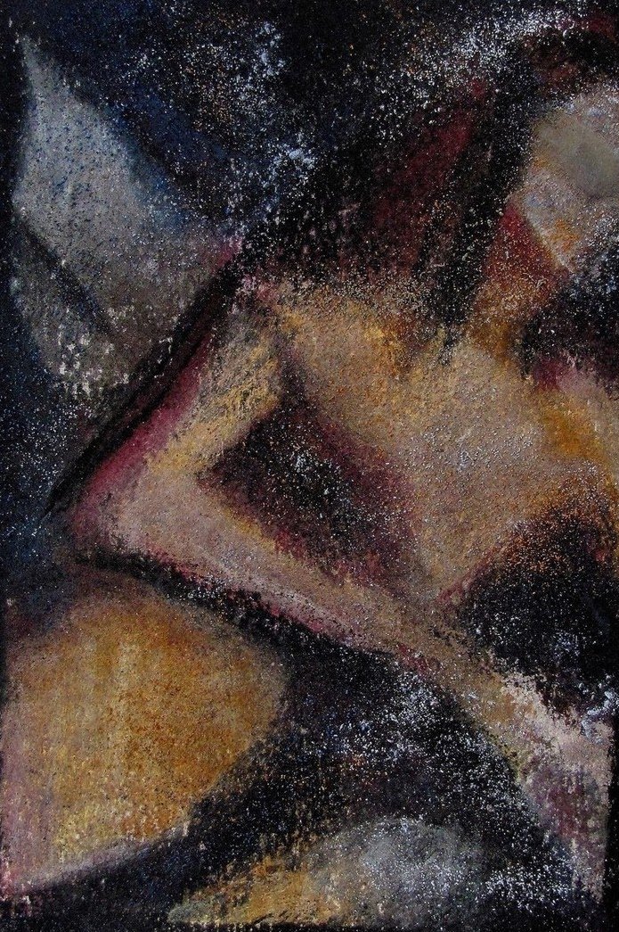 Figure #1 (2017), Charcoal and Pastel on Paper (9"x 12")