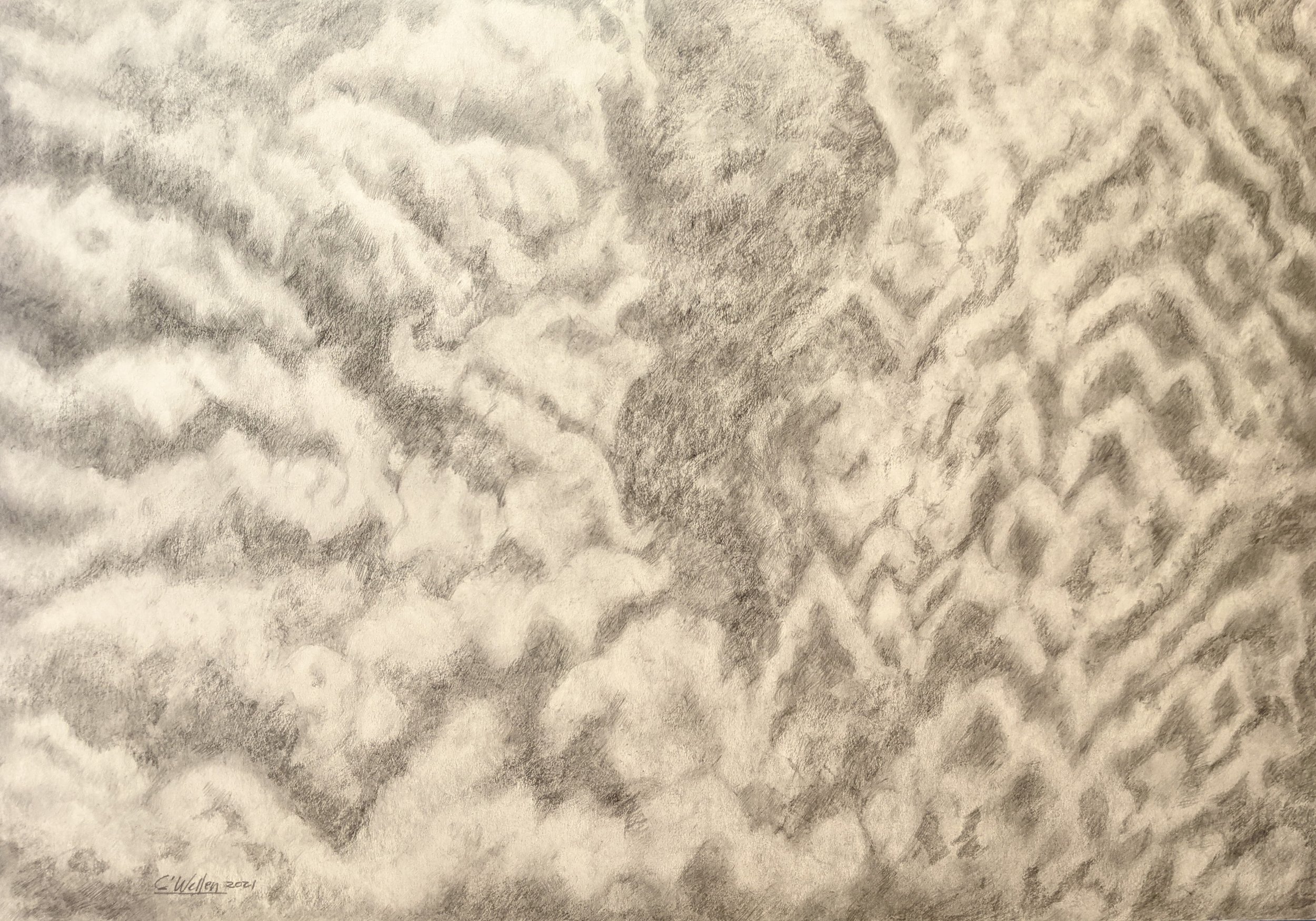 Labyrinth (2021), Pencil on Board, Board (20" x 28"), Image (16" x 23")