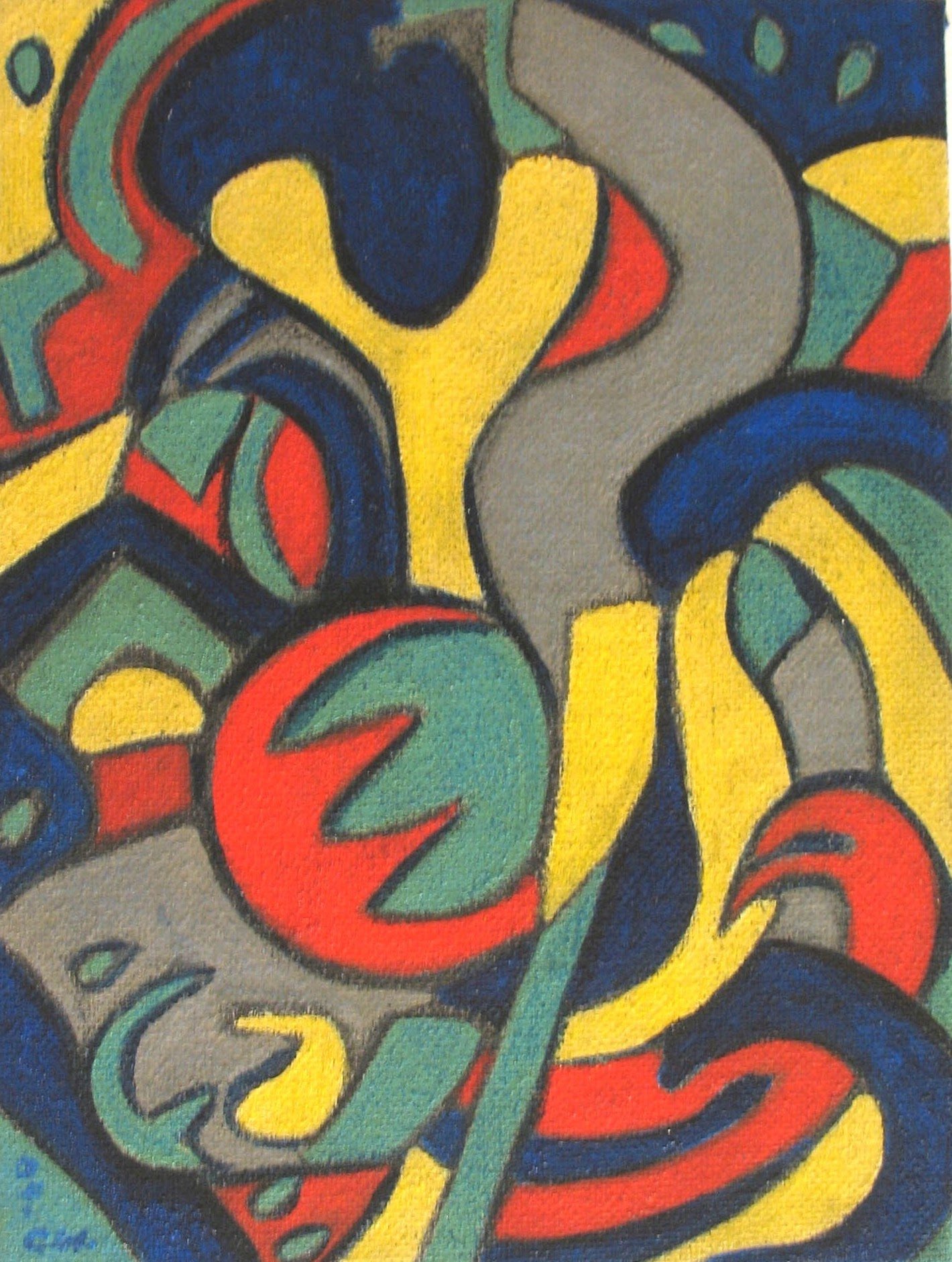 Composition, (2009) Acrylic on Board (14" x 16")