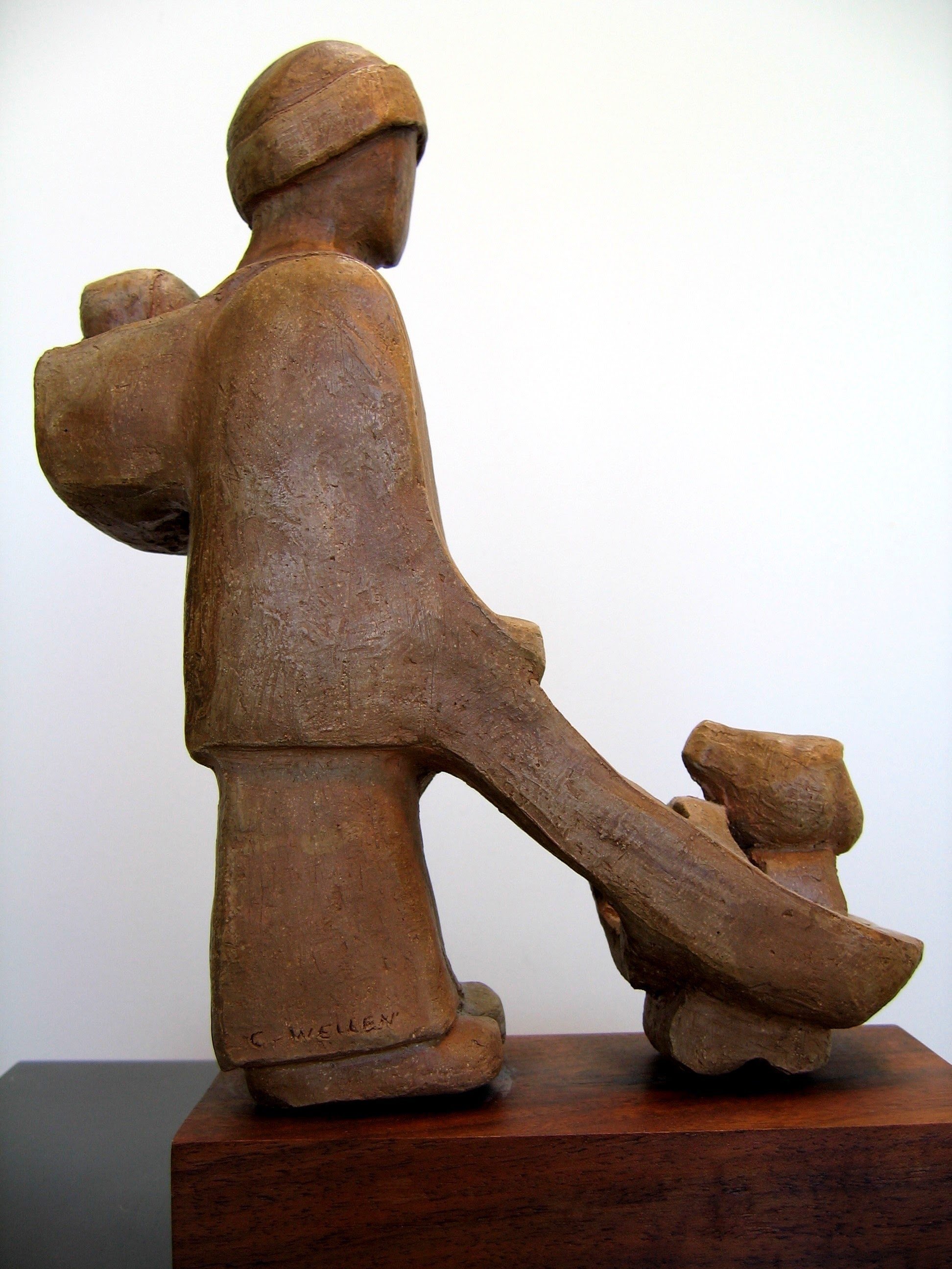 Mother and Child (1987) Clay Patina (6.5" x 11" x 3.5")