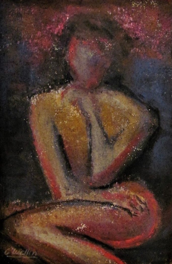 Figure #3 (2017), Charcoal and Pastel on Paper (9"x 12")