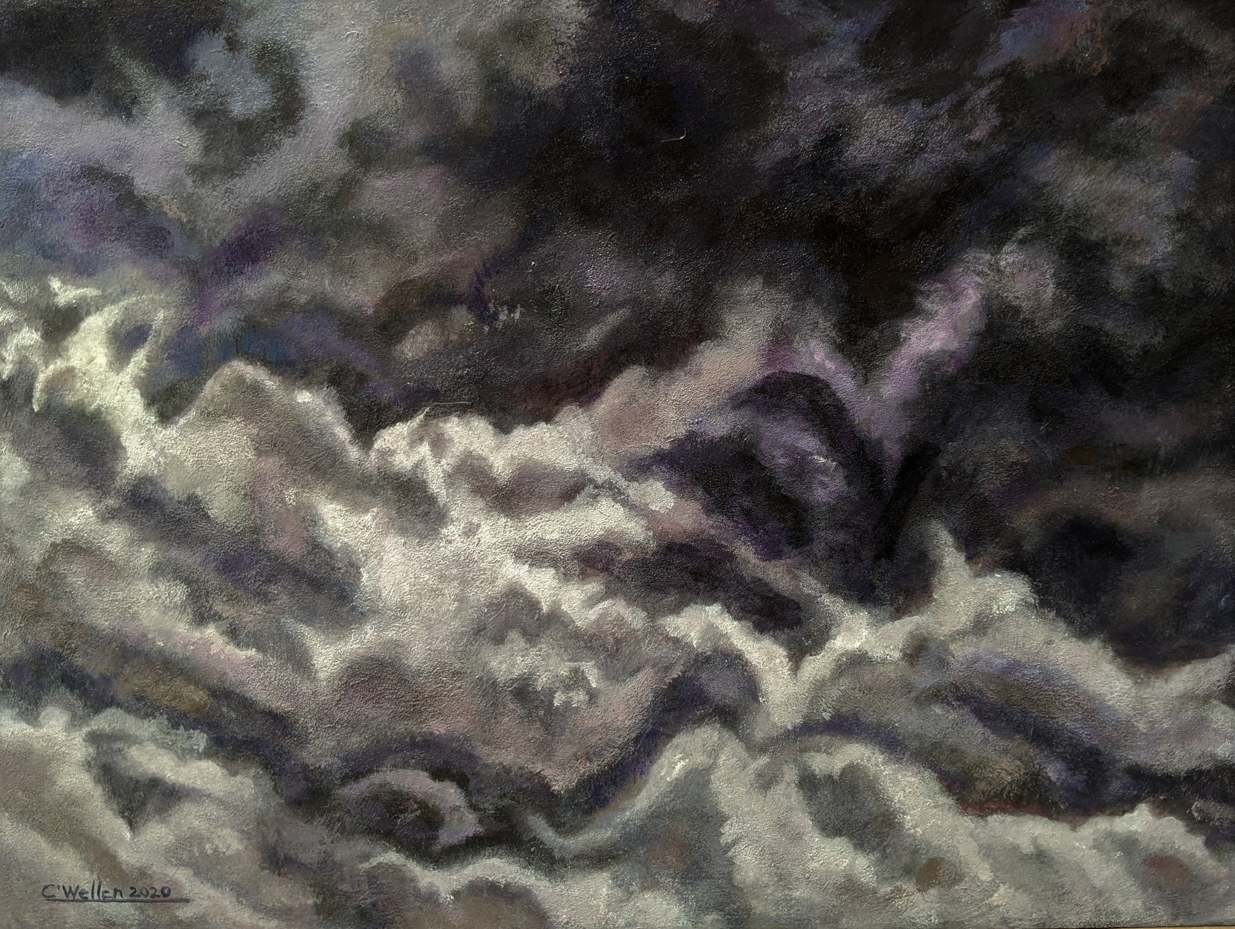 Turbulence #1 (2020) Acrylic on Board (13.5" x 18")