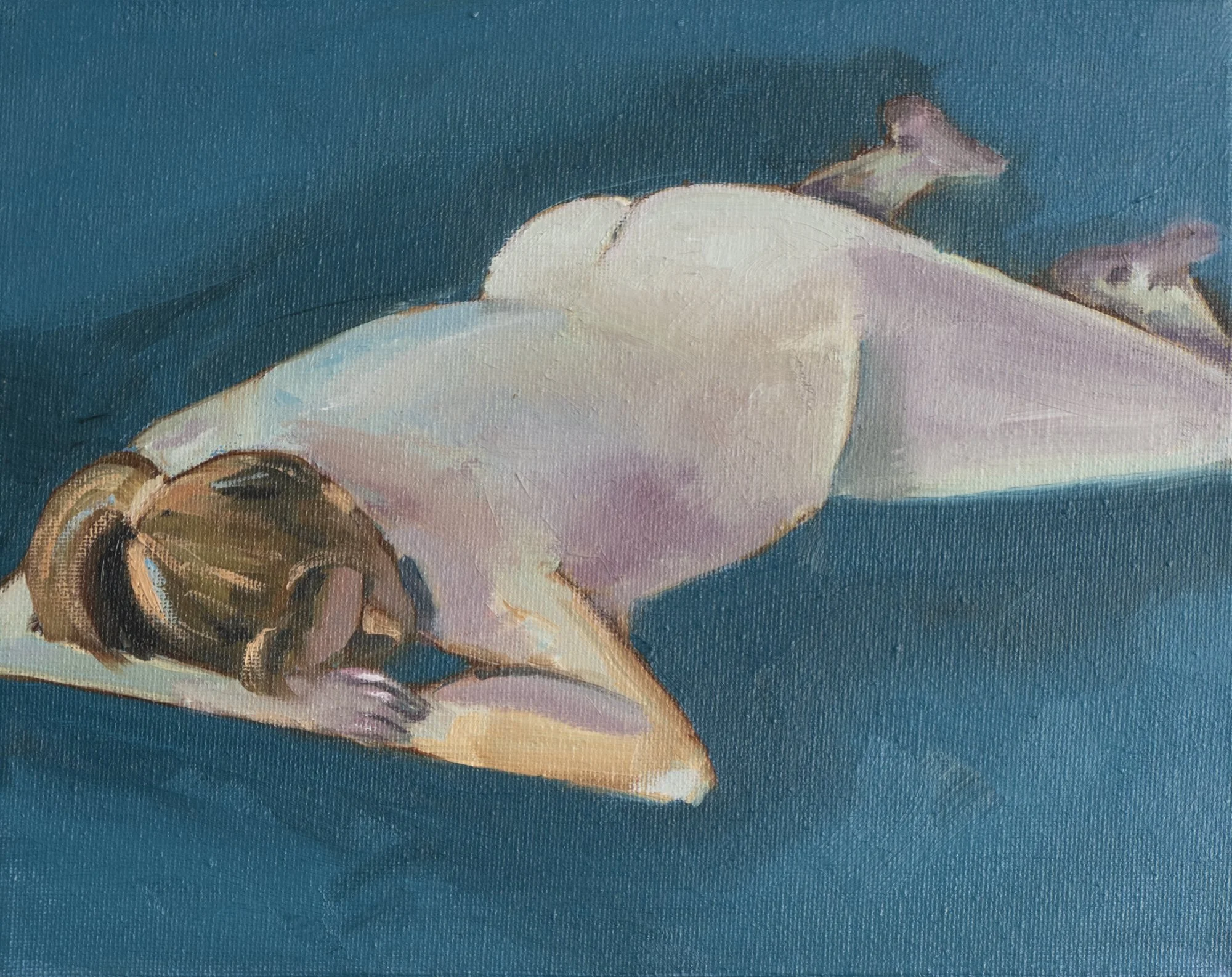 Cast in a role, oil on canvas, 20.3 x 25.4 cm, framed