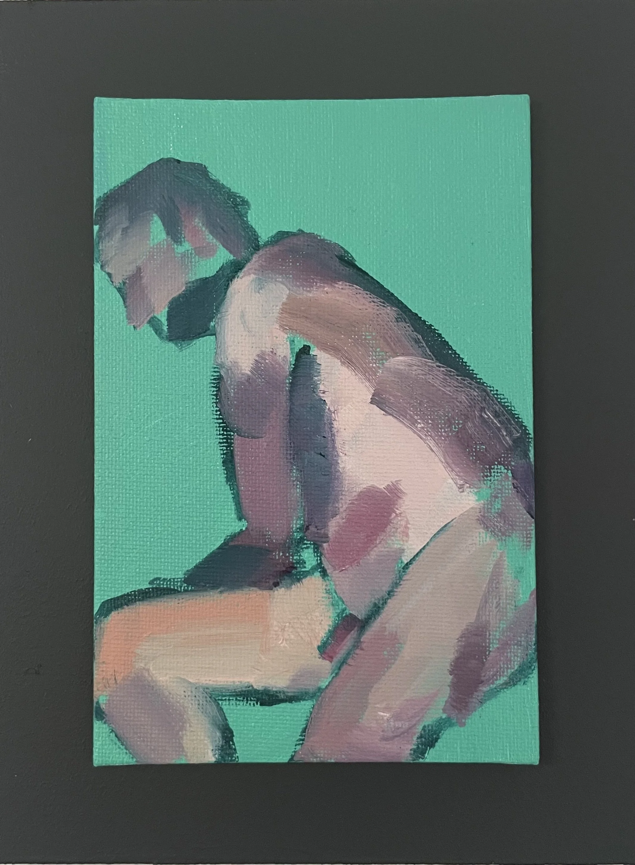 Fold, Oil and acrylic on canvas panel, 15 x 10 cm, mounted on plywood SOLD