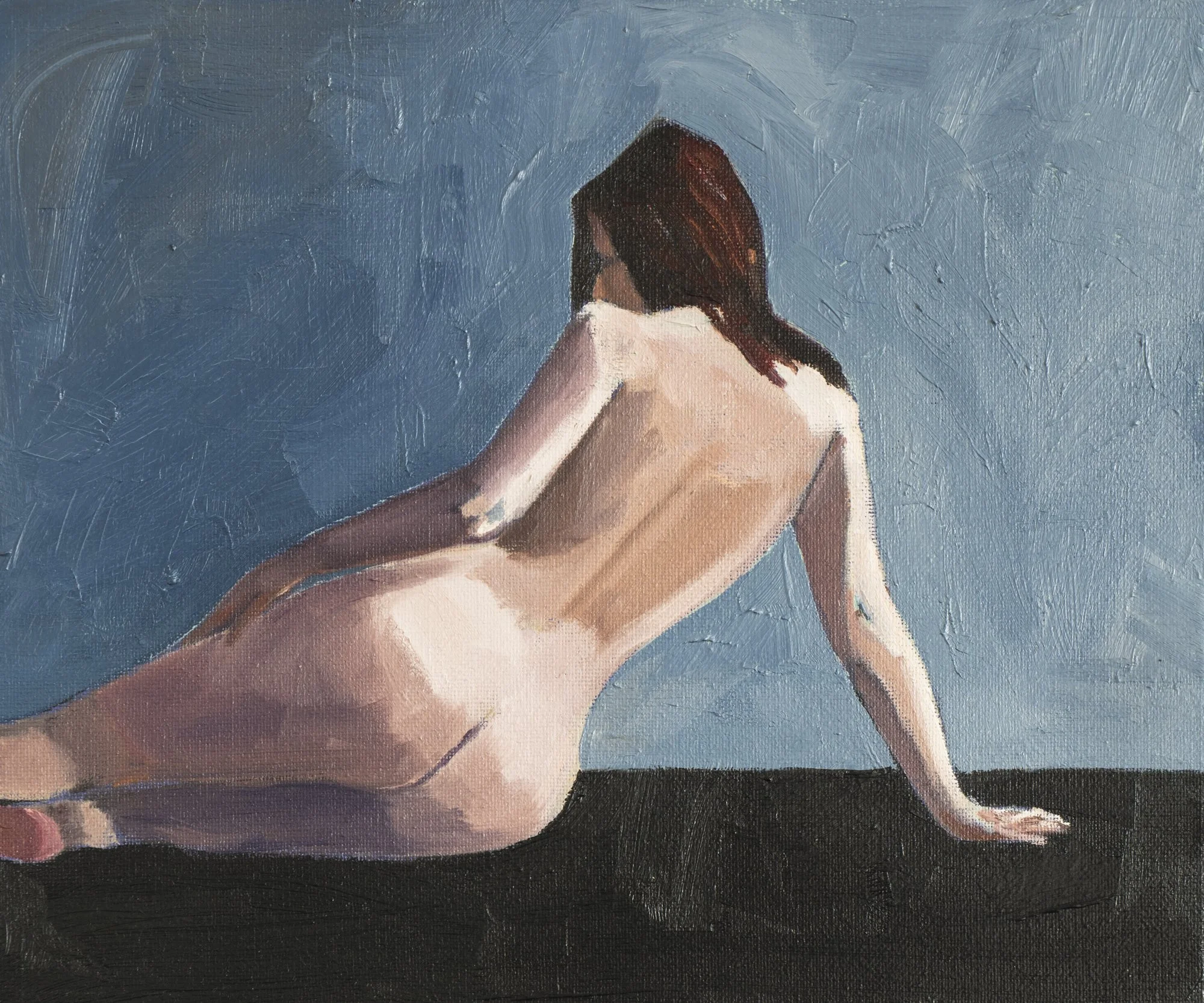 Time alone to wonder who I am, oil on canvas, 30.5 x 25.4 cm, framed
SOLD