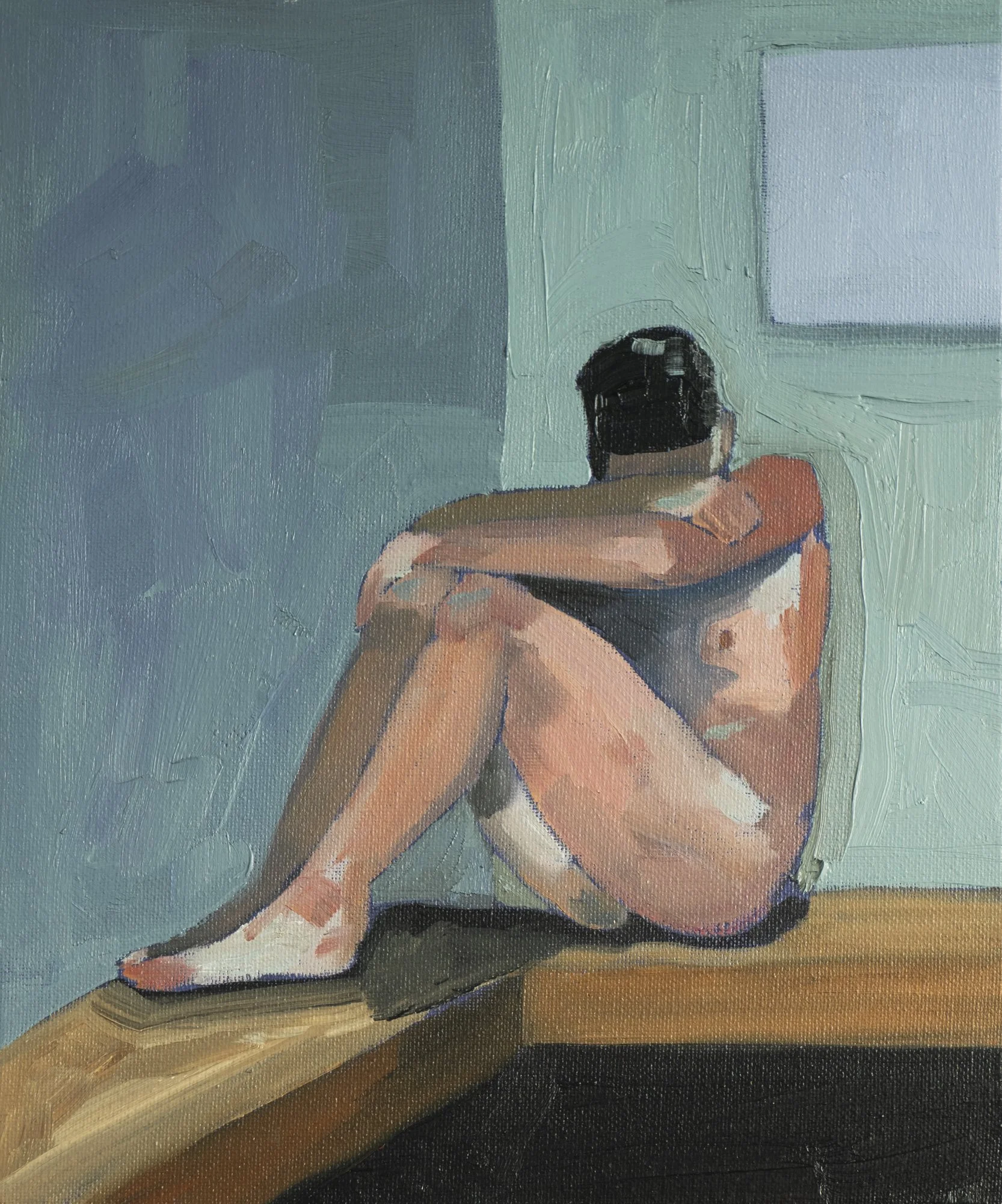 Everyone fails at who they are supposed to be, oil on canvas, 30.5 x 25.4 cm, framed