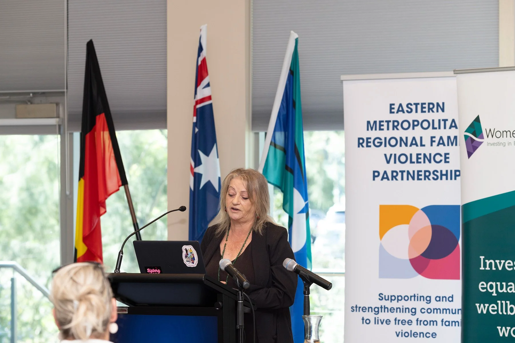 Lived experience advocate and speaker Julie Ann. Photo by Women's Health East.