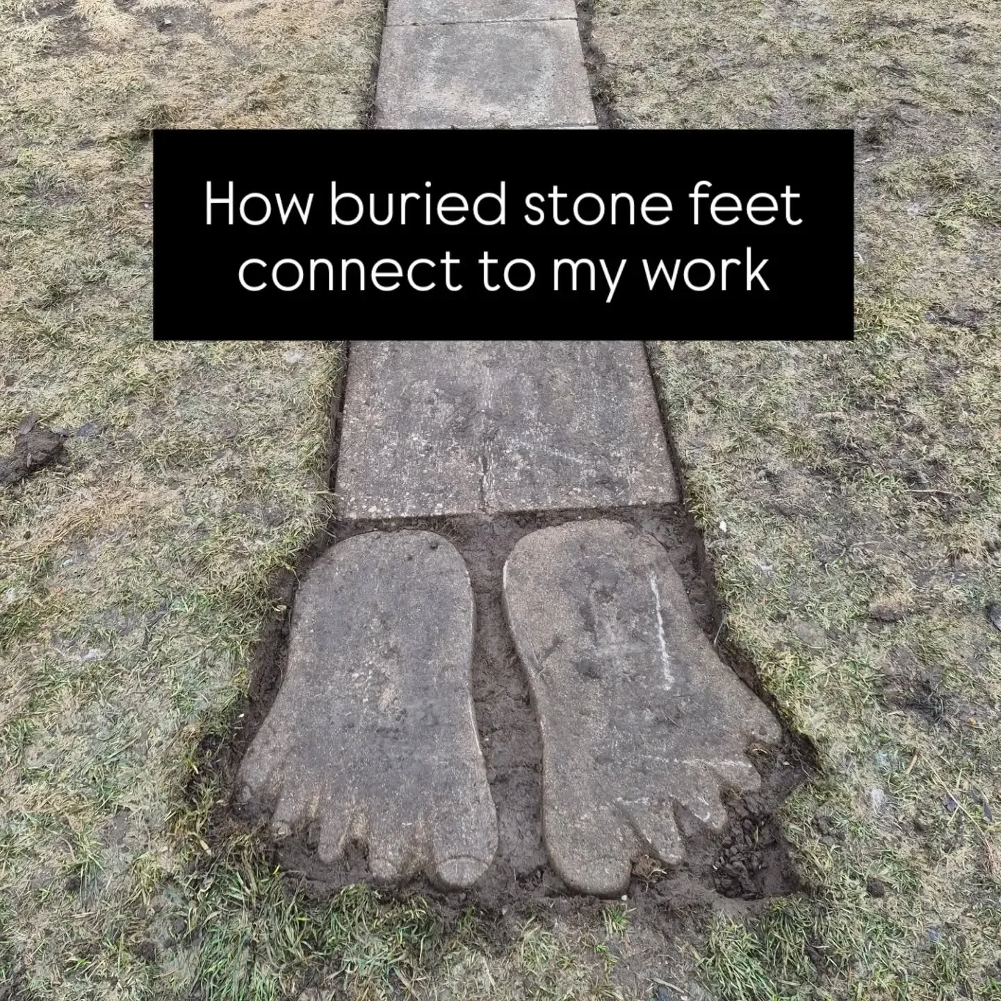 We uncovered our backyard walkway this weekend after it being buried under grass from before we moved in 5 years ago.

And then Keith found these hiding underneath.

I stood there laughing for a solid minute. And then I couldn't stop thinking about i