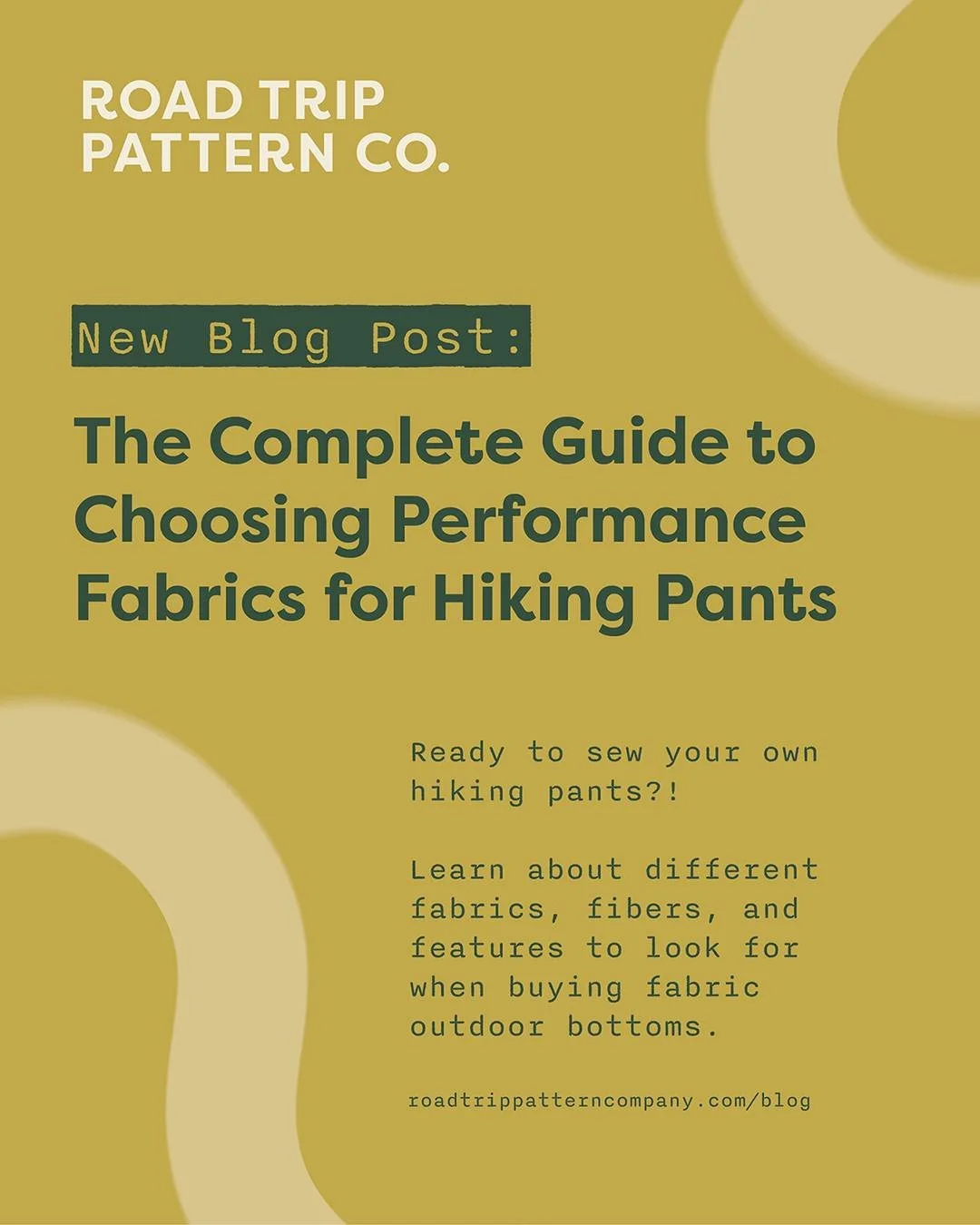Your fabric questions now answered! 📖 

Check out our first blog post where we answer alllll your questions about how to choose fabrics for sewing your own hiking pants! 

Did we miss anything?! Let us know what you think in the comments and share a