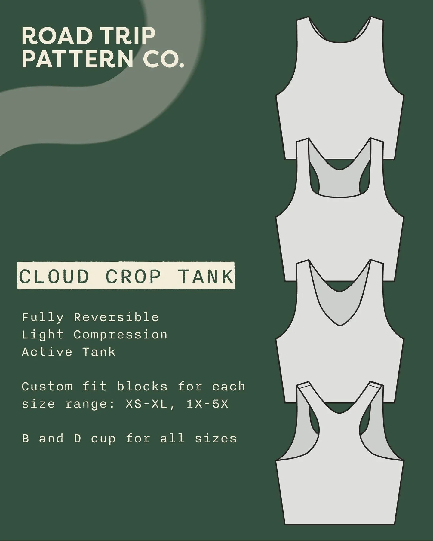 Pattern Tester Call 🎉 

Cloud Crop Tank tester is open for applications! This is such and EASY and FAST sew - you will want to make it in a dozen colors! 

Seeking sewing pattern testers in all sizes: 0-34 (up to 63", 160 cm full bust)

March 3