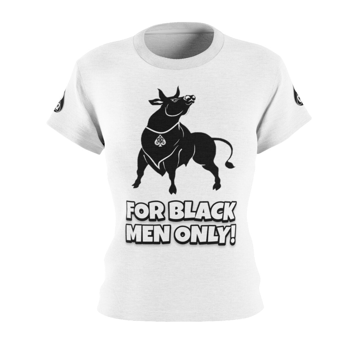 IFW Men Printed Round Neck Black Bull T-Shirt