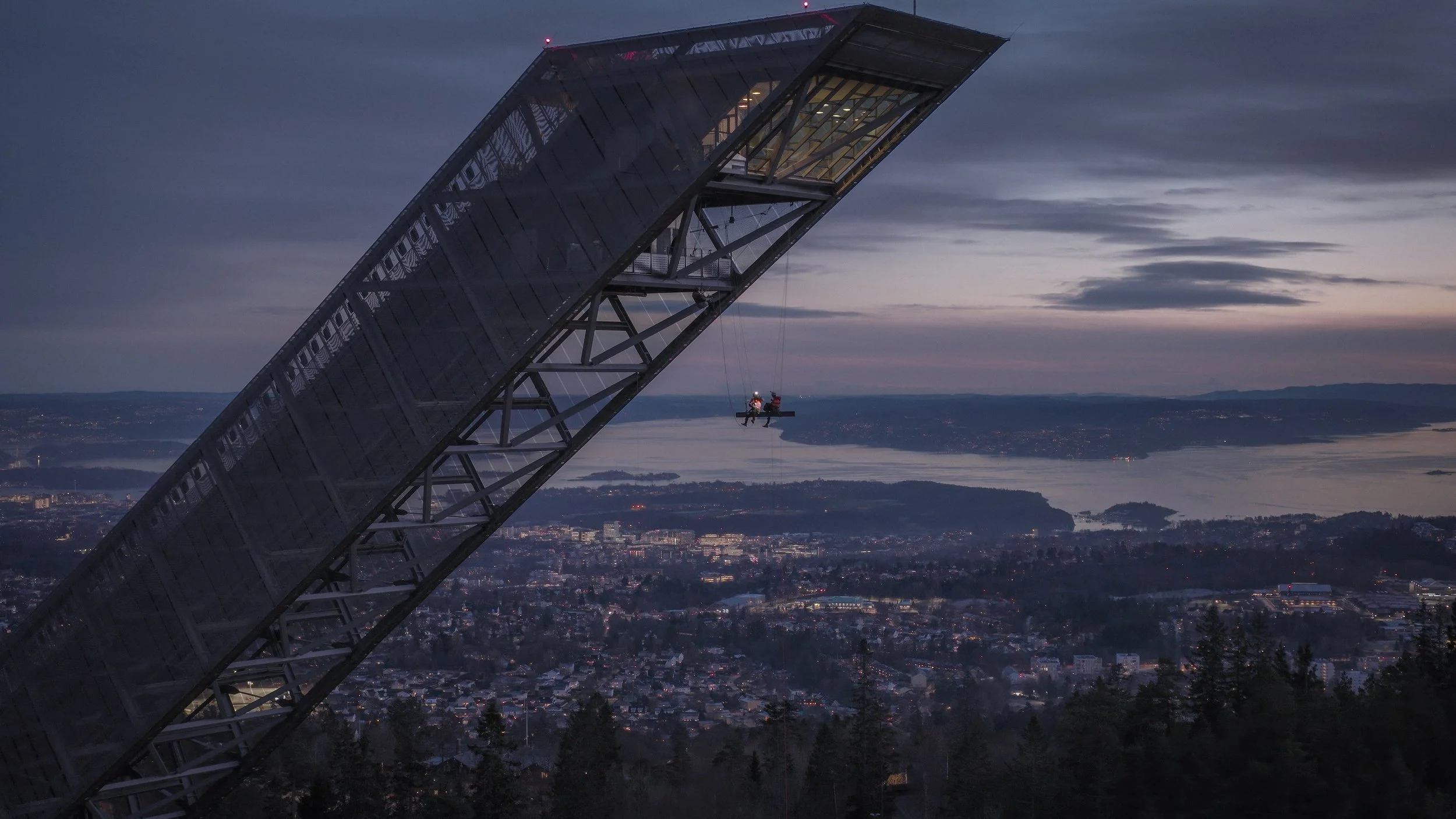 Holmenkollen ski jump Oslo — rope access by Høyden Global