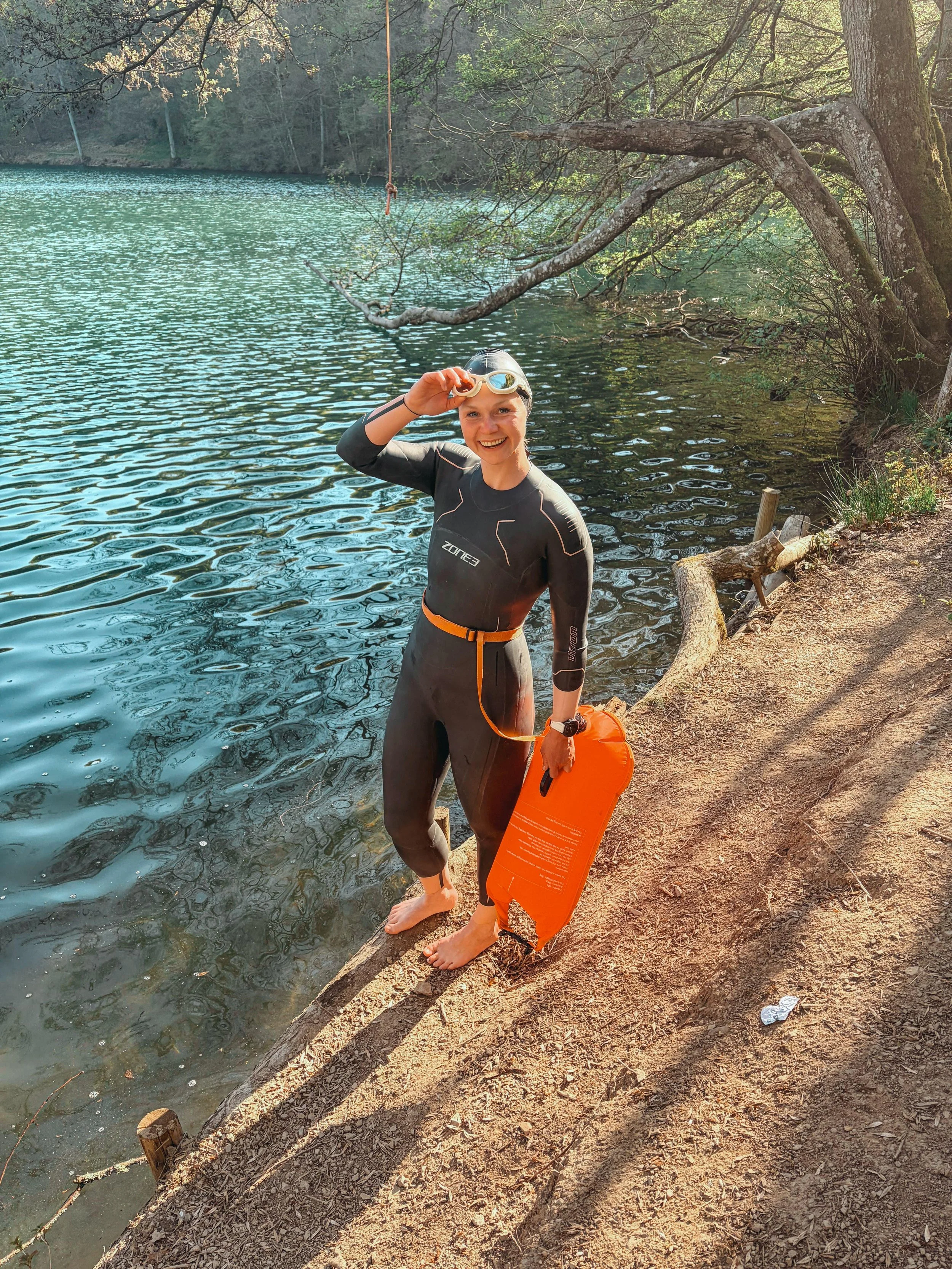 Musthaves tijdens openwater zwemmen