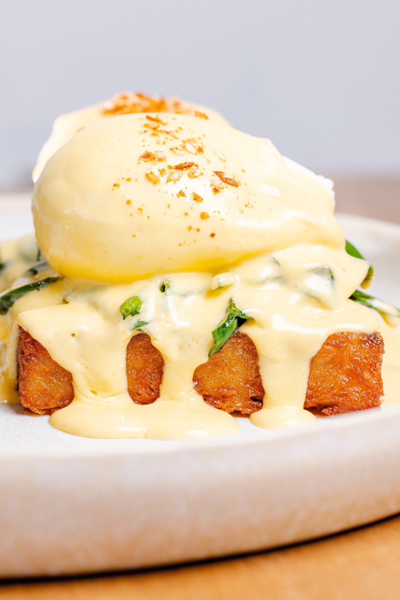 Sunday calls for a crispy hash brown benny. Just choose your own adventure with bacon, steak, smoked salmon + more!