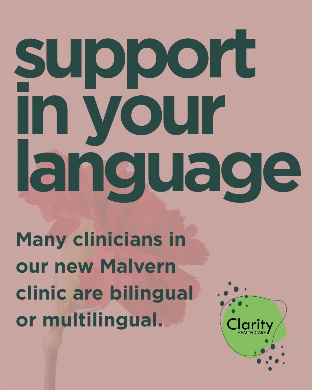 Did you know our Malvern team speaks 11 different languages?

We understand that opening up about your mental health can be easier in your mother tongue.

Our clinicians speak:

➡️ Cantonese 
➡️ Mandarin 
➡️ Farsi 
➡️ Hindi 
➡️ Malayalam 
➡️ Tamil
➡️