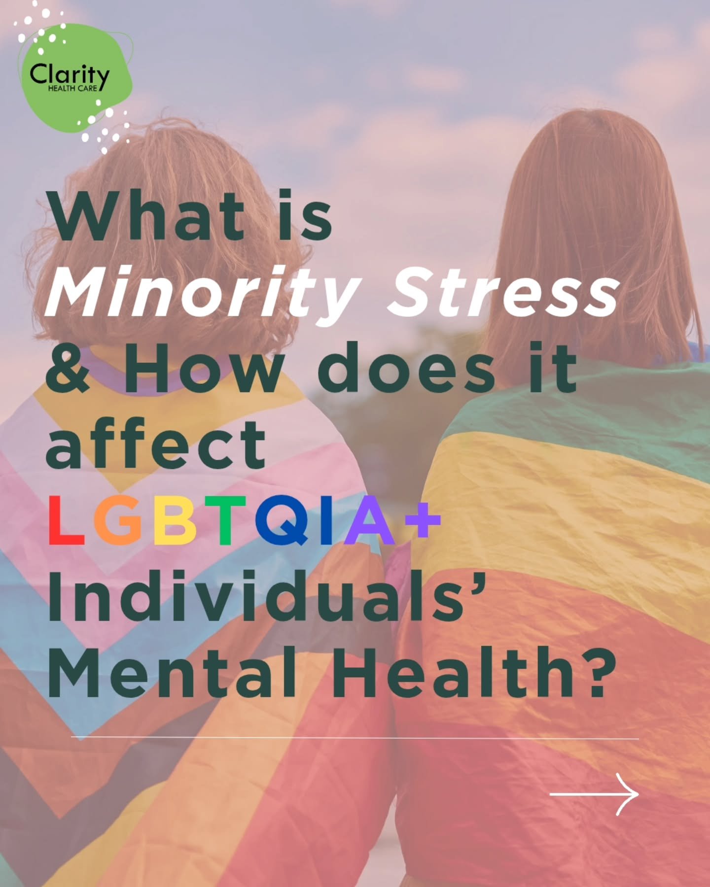 Happy #PrideMonth! At Clarity Health, we celebrate the full spectrum of identity, love, and human experience. This month, we reaffirm our commitment to providing a safe, supportive, and inclusive space for the LGBTQIA+ community. Your mental wellbein