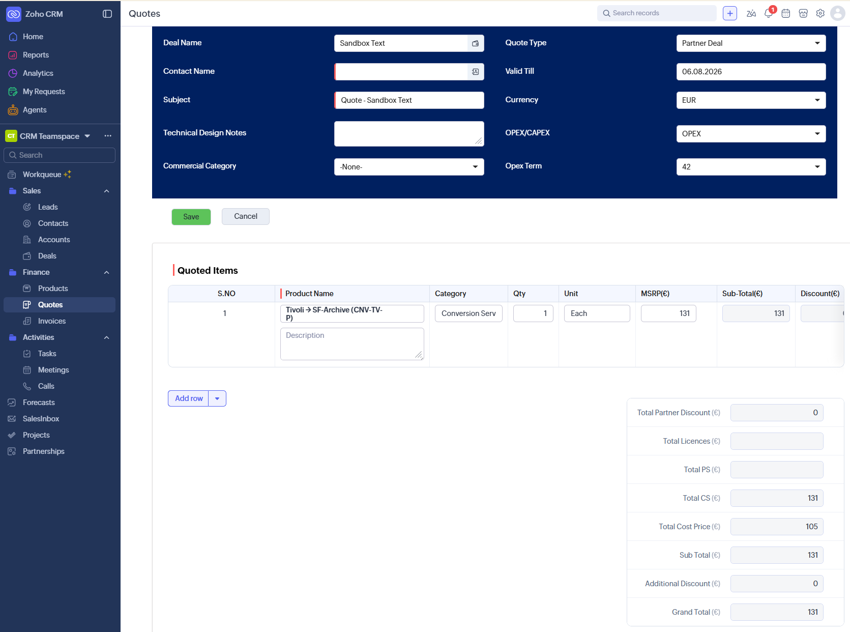 One Quote, Two Pricing Models: Building CAPEX and OPEX Quoting Into Zoho CRM