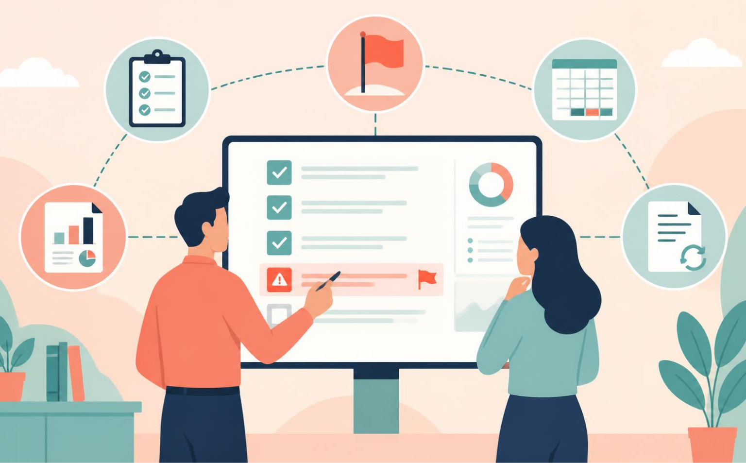 A checklist of warning signs pointing to a CRM that no longer fits — fragmented data, manual workarounds, and unreliable reporting piling up around a team