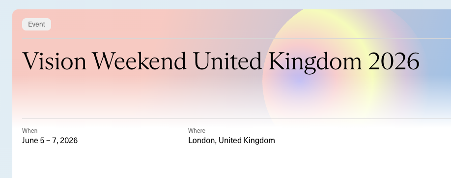 Vision Weekend 2026
