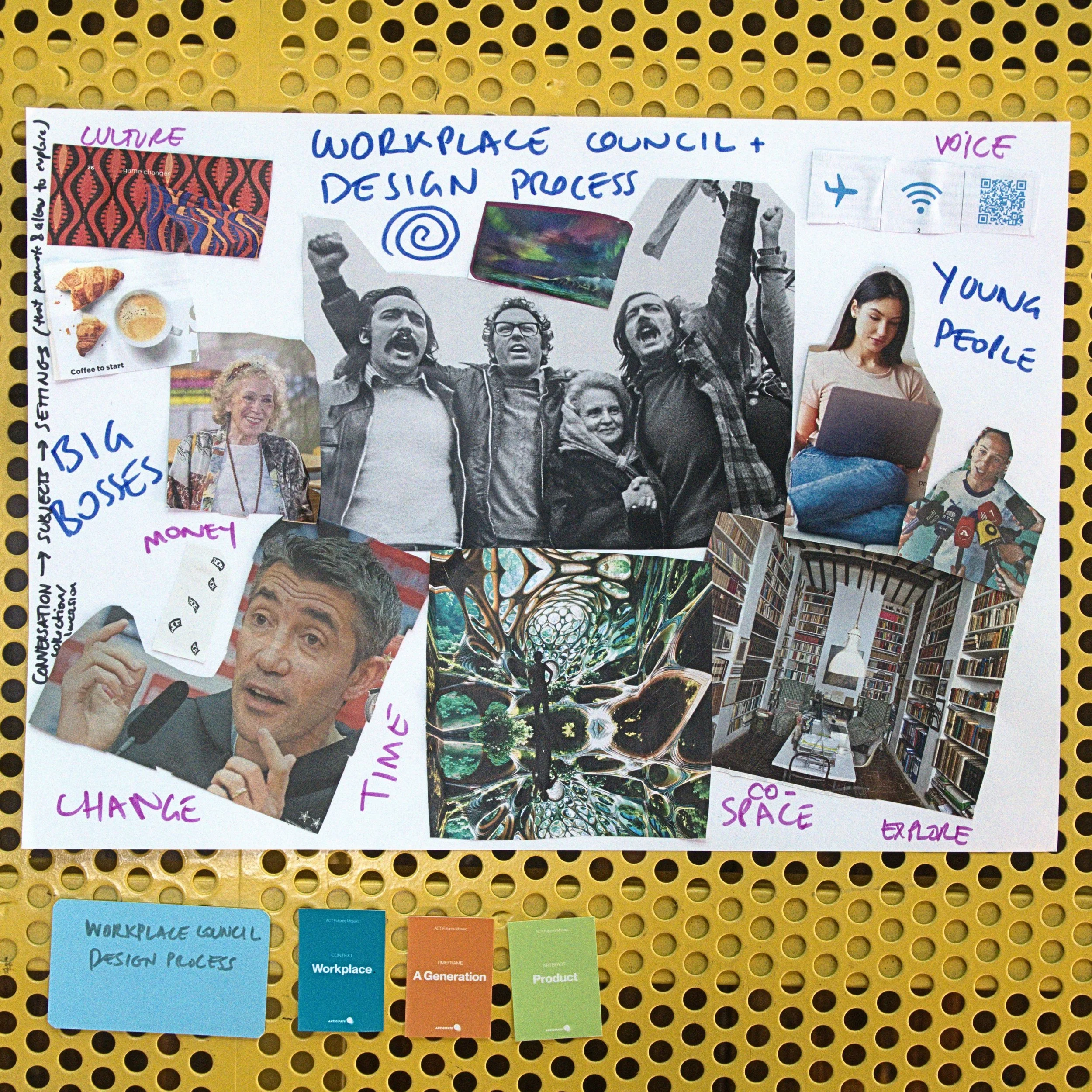 Workshop Council Design Process  -  Tile: LIS-2026-002  -  Timeframe: A Generation  -  Context: Workplace  -  Artefact: Product  -  Conceptualizing a dedicated space where young people and decision-makers can negotiate the future of work face-to-face