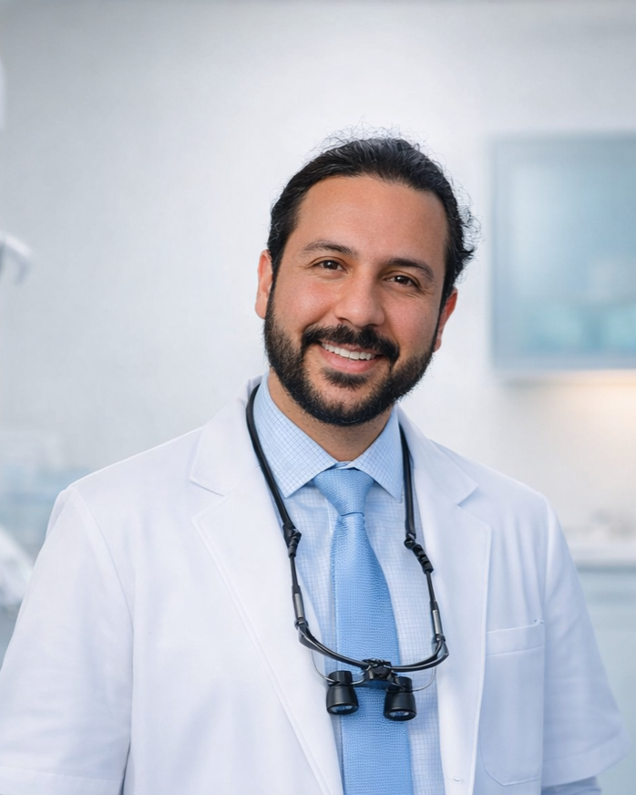 Logo for AMA Dentistry & Facial Aesthetics on a dark background.