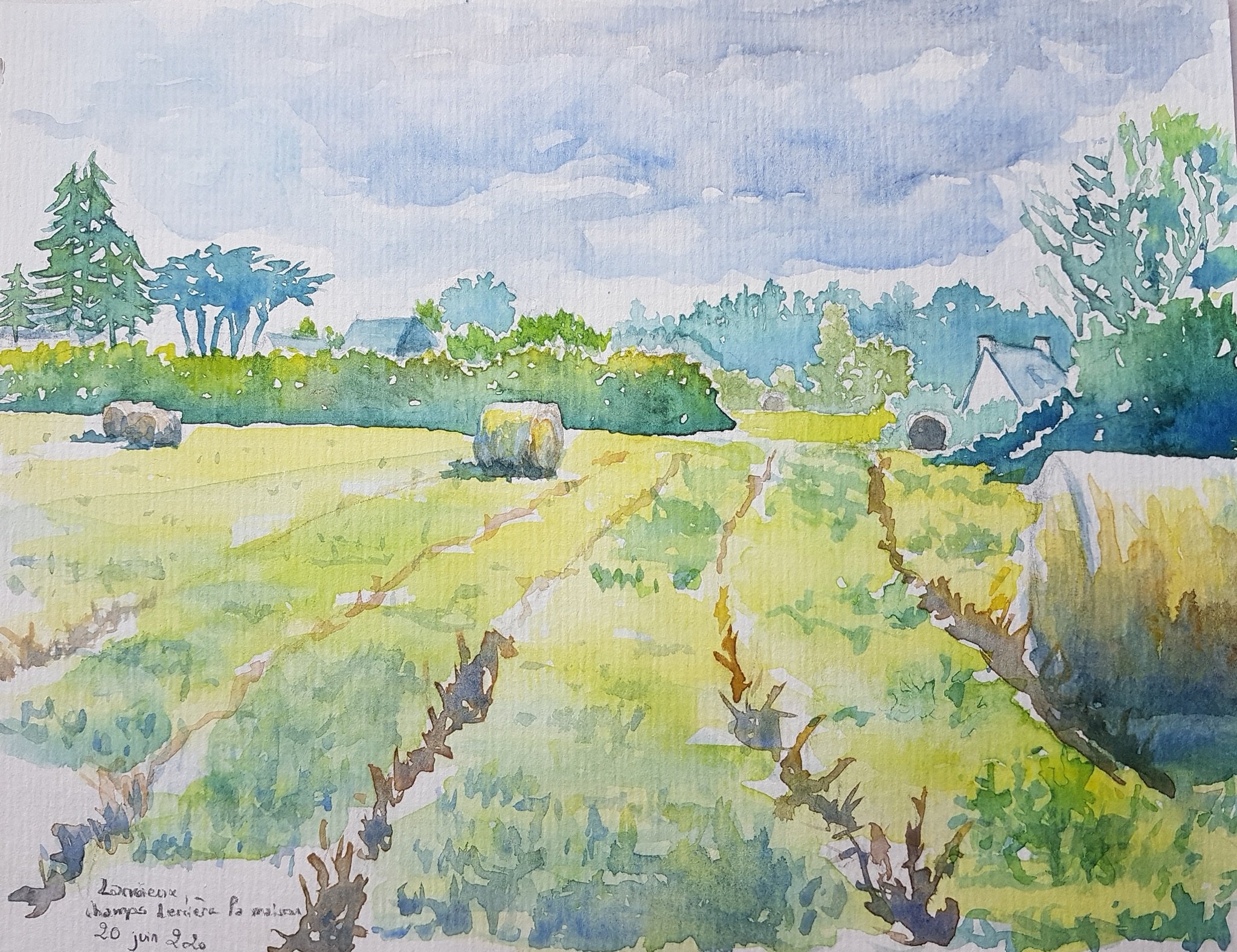 La moisson - Aquarelle - 18x23cm