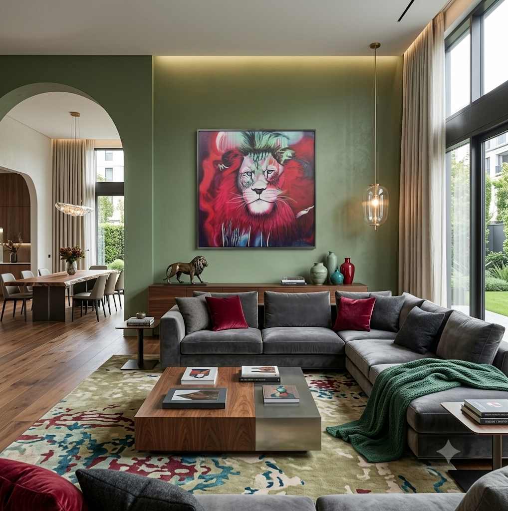 Roar From Within, fine art reproduction of an expressive contemporary lion oil painting, by Australian artist Lydia Beker