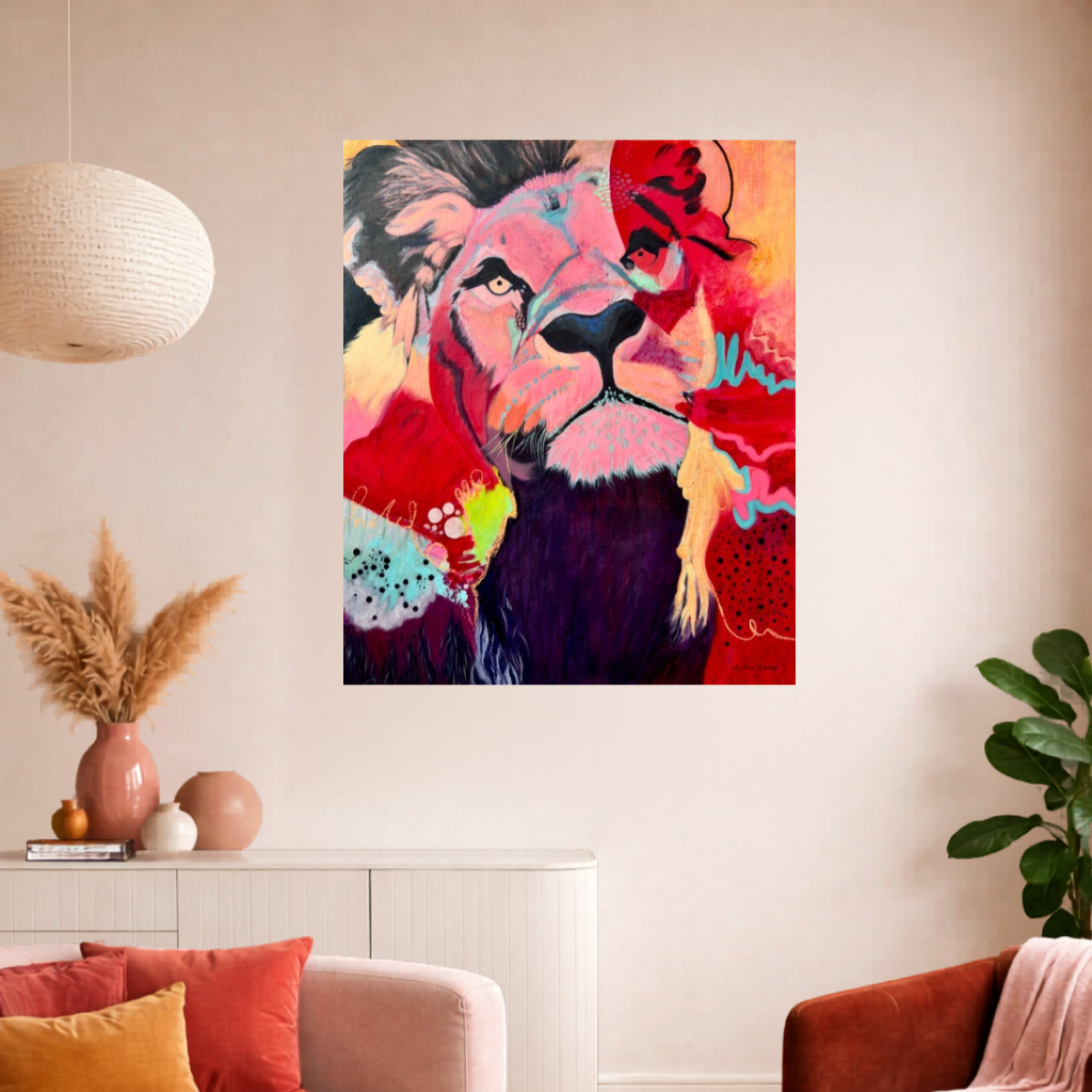 Be Wild Be Free, expressive contemporary oil painting of a lion, by Australian artist Lydia BekerBe Wild Be Free, expressive contemporary oil painting of a lion, by Australian artist Lydia Beker