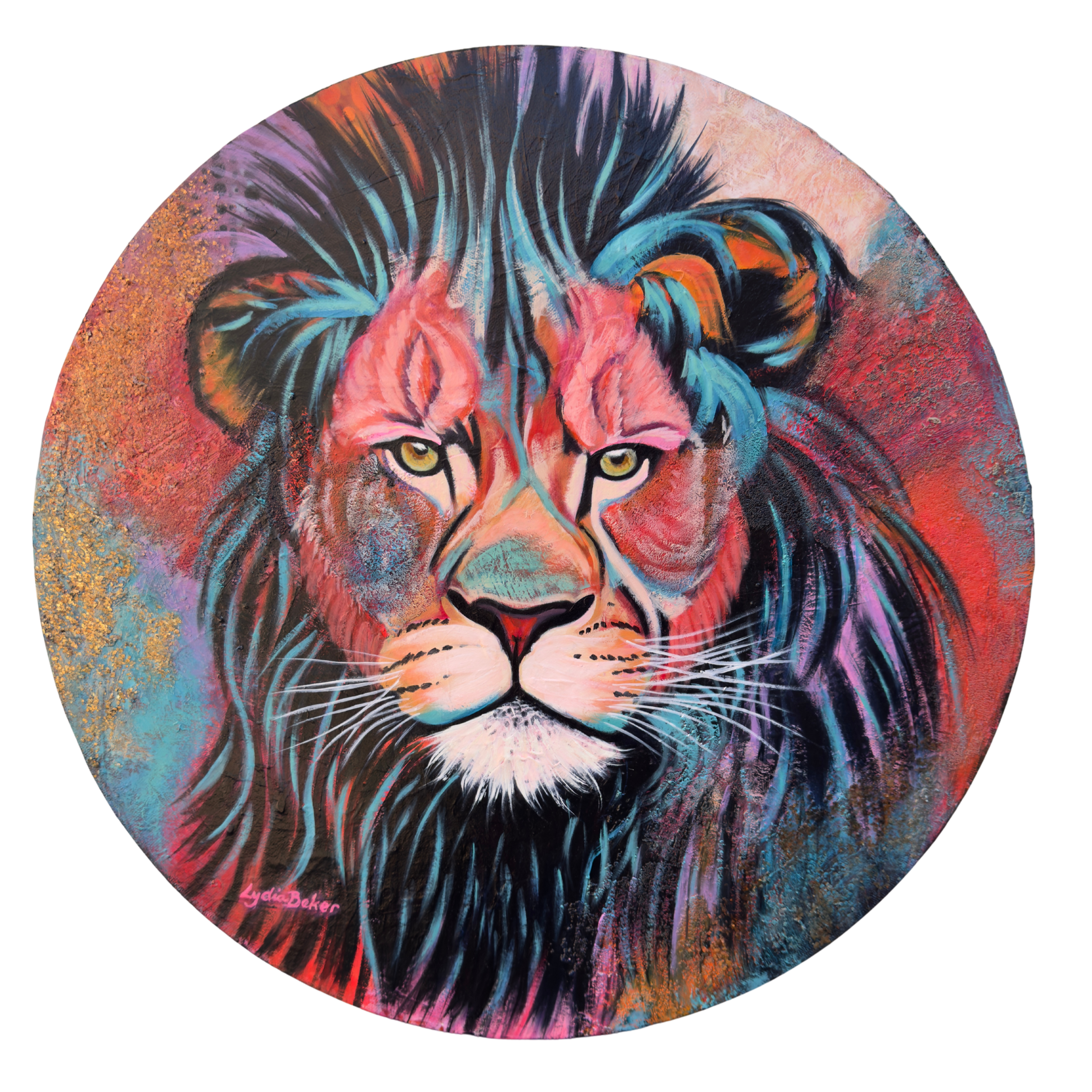 IGNITE: Expressive contemporary oil painting of a lion, by Australian artist Lydia Beker