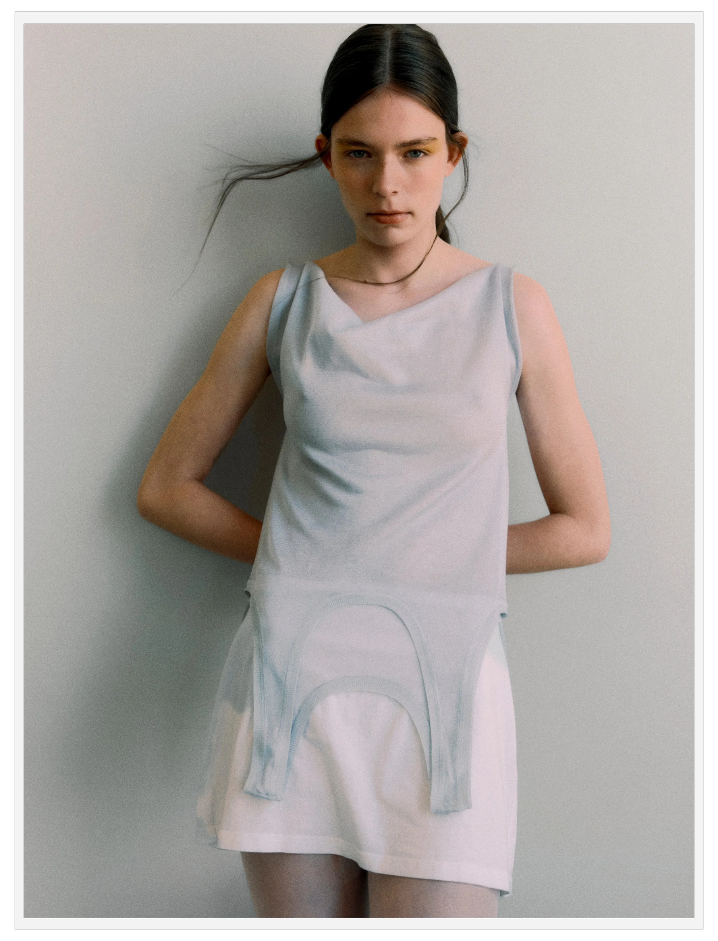 "Air Between Threads" / Photography: Jess Segal | Styling: Heloise Chauveheid | Creative Direction: Charlotte Carter | Make Up & Hair: Tom Fraser | Stylist Assistant: Mailys Pereira | Model: Nathalie O @ Milk Management