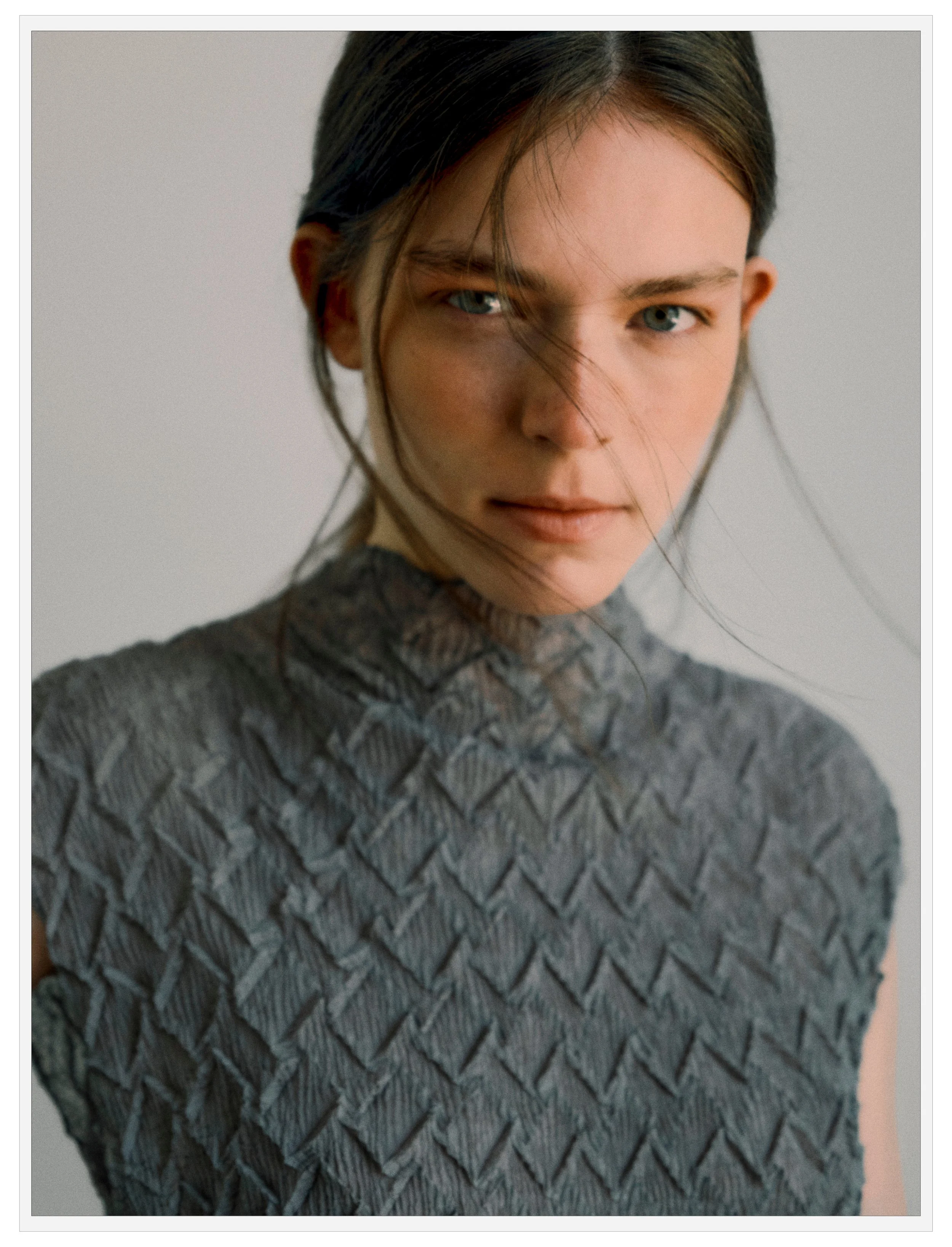 "Air Between Threads" / Photography: Jess Segal | Styling: Heloise Chauveheid | Creative Direction: Charlotte Carter | Make Up & Hair: Tom Fraser | Stylist Assistant: Mailys Pereira | Model: Nathalie O @ Milk Management